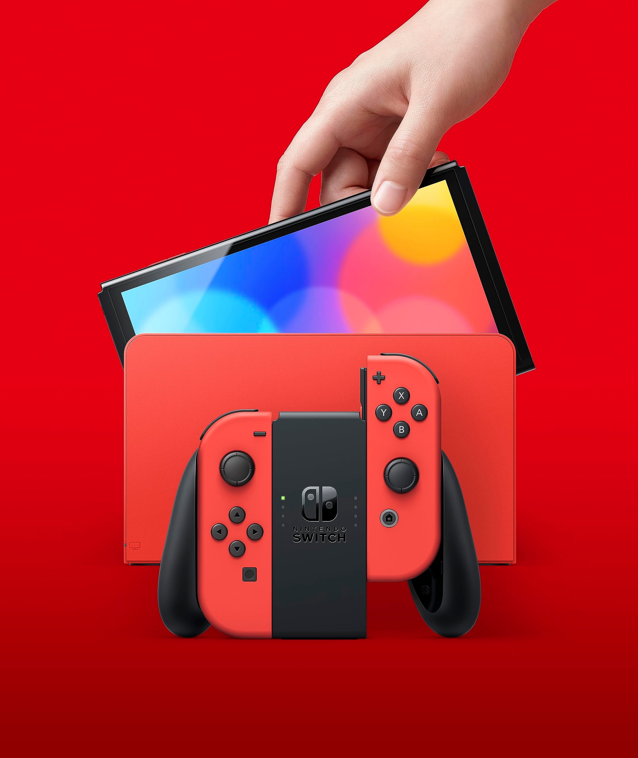 Nintendo Switch – OLED Model w/ Neon Red & Neon Blue Joy-Con - Image 4