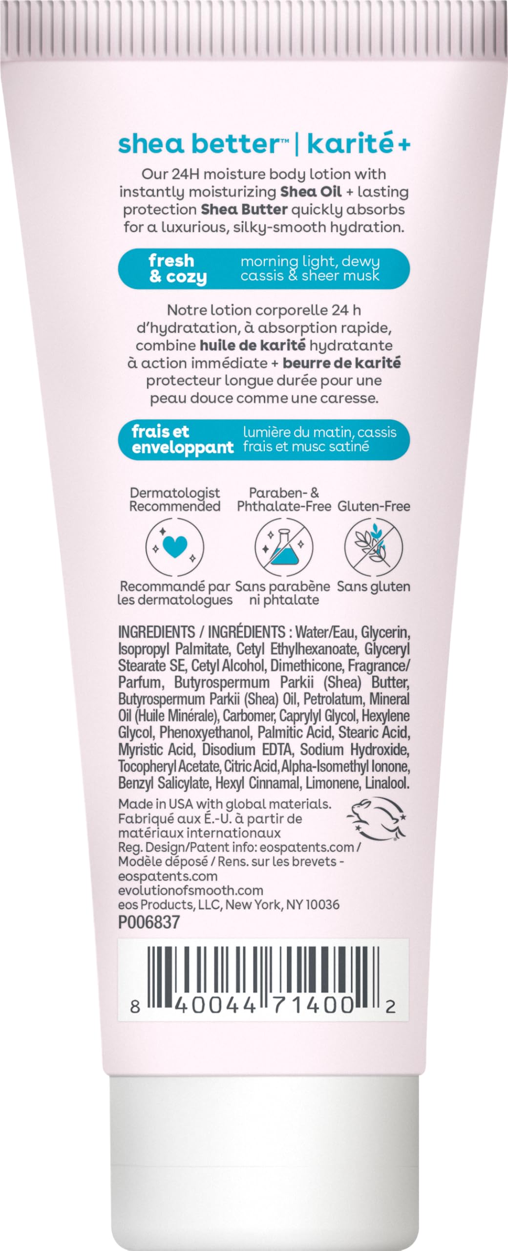 eos Shea Better Body Lotion- Pomegranate Raspberry, 24-Hour Moisture Skin Care, Lightweight & Non-Greasy, Made with Natural Shea, Vegan, 16 fl oz: Fresh & Cozy 2.5 Fl Oz (Pack of 2)