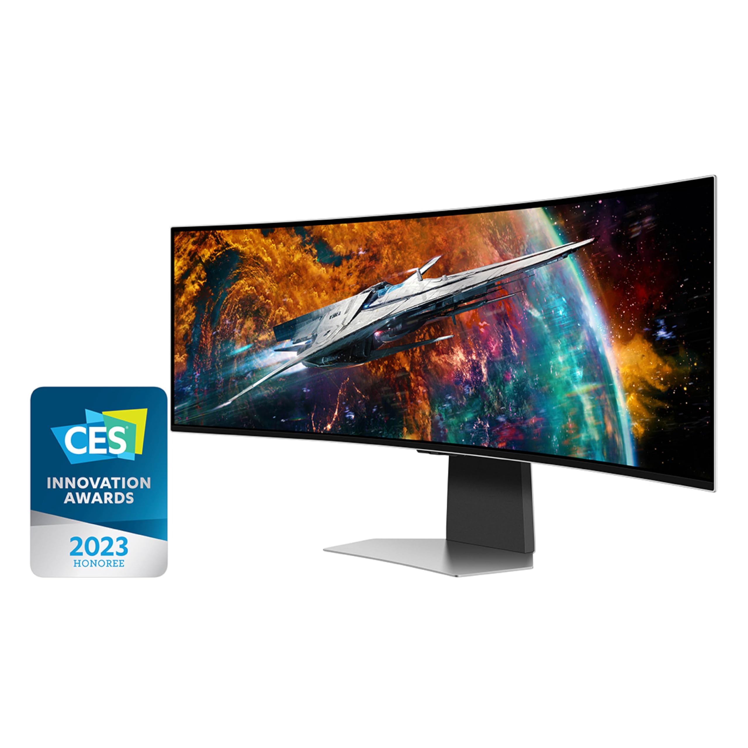 SAMSUNG 49” Odyssey G9 Series DQHD 1000R Curved Gaming Monitor, 1ms(GtG), VESA DisplayHDR 1000, 240Hz, AMD FreeSync Premium Pro, Height Adjustable Stand, Ultrawide Screen, LS49CG954ENXZA, 2024: 240Hz Refresh Rate OLED Glossy Panel Smart | DP Cable