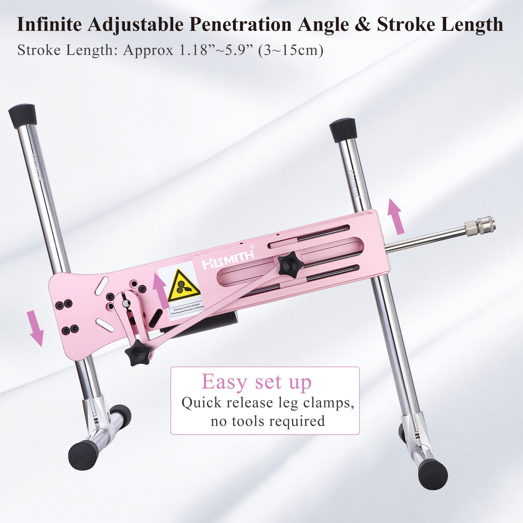 Hismith Premium 3.0 Pro, Sex Machine with KlicLok System, Wire and Intelligent APP Controlled Love Machine with Dildo,Purple: Pink