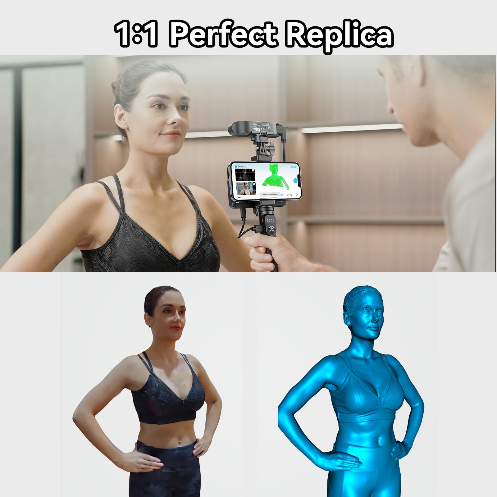 Creality 3D Scanner, Raptor Scanner for 3D Printing, Hybrid Technology for Versatile Scanning, High Precision with 0.02mm, Anti-Shake Tracking, 24-Bit Fast Full-Color Scanning for Windows macOS: Creality 3D Scanner CR-Scan Ferret Pro for 3D Printing, Handheld Scanner with 0.1mm Accuracy, Wireless Scanning, Anti-Shake Tracking, Fast Full-Color Scan for iOS/Android Phone PC macOS Win 10/11