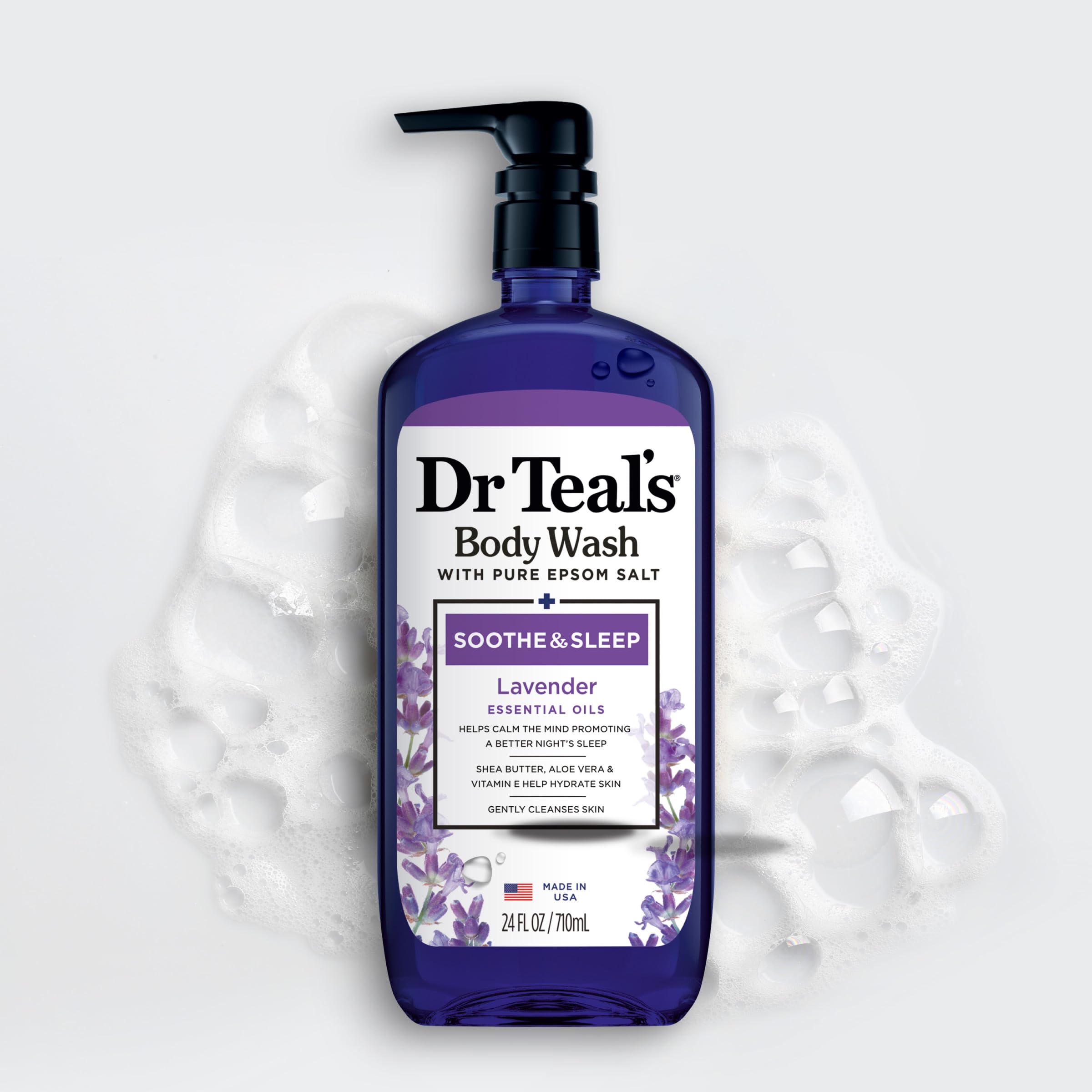 Dr Teal's Body Wash with Pure Epsom Salt, Soothe & Sleep with Lavender, 24 fl oz (Pack of 2) thumbnail 7