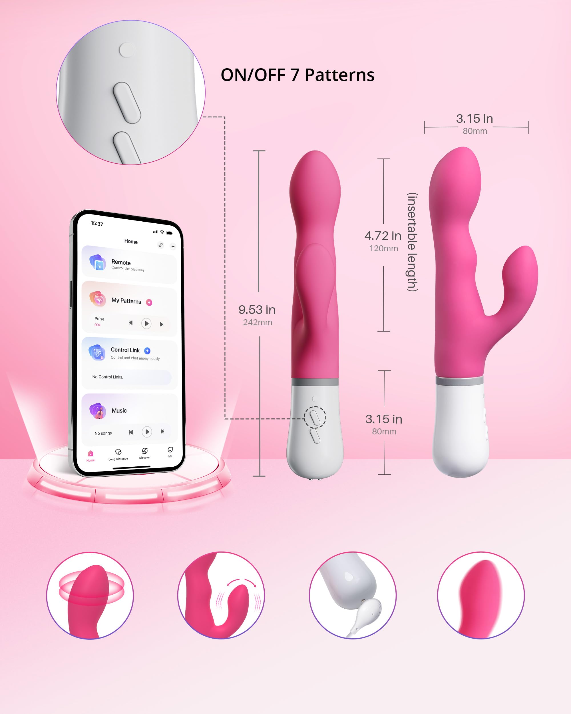LOVENSE Nora Rabbit Vibrator with APP Control, Pink Vibrator Rabbit with Dual Motor, Clitoral Stimulator Dildo Massager, Sex Toys for Women with Smartphone Wireless: LOVENSE Nora Rabbit Vibrator with APP Control, Pink Vibrator Rabbit with Dual Motor, Clitoral Stimulator Dildo Massager, Sex Toys for Women with Smartphone Wireless