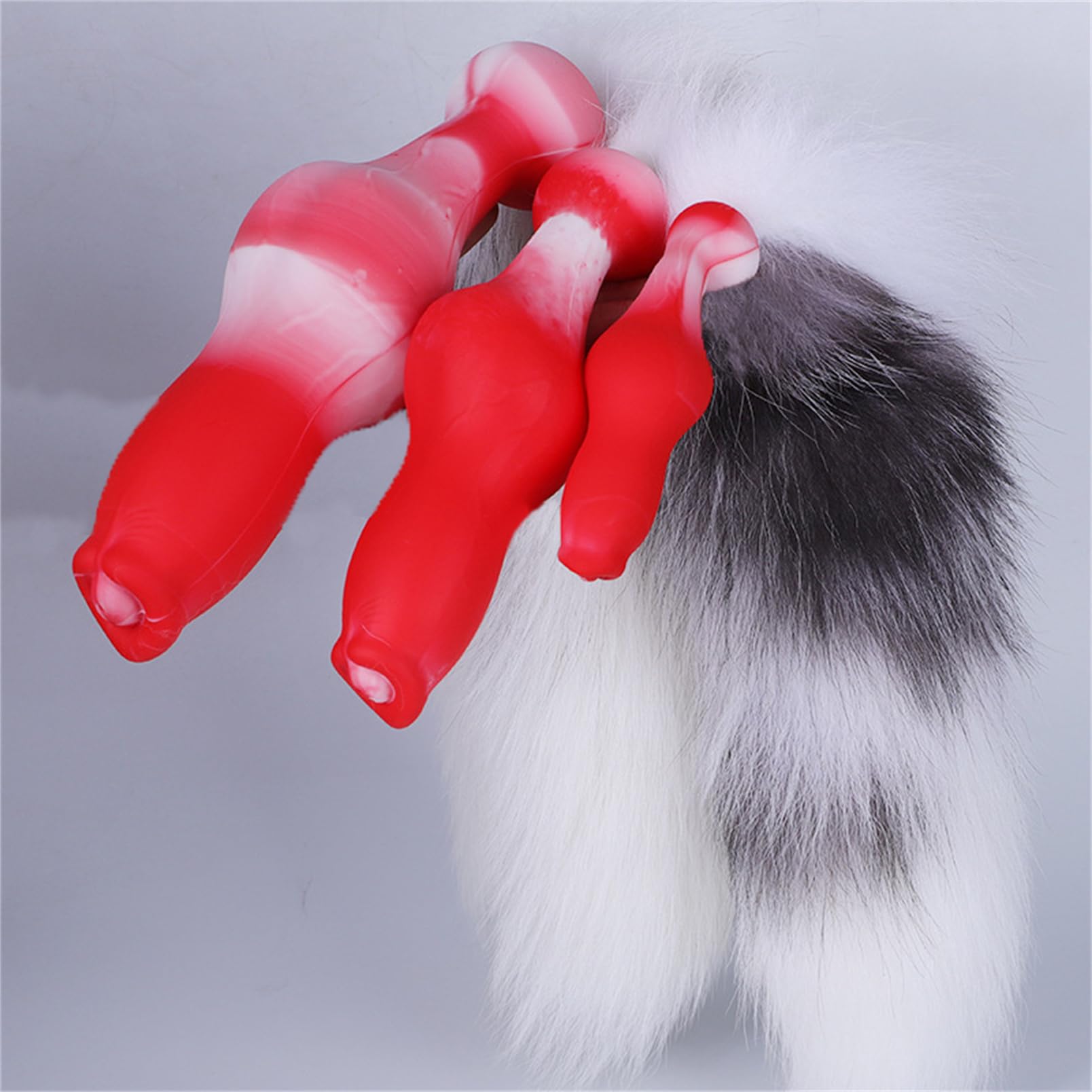 Youhitec Anal Sex Toy Silicone Dildo with Tail - Realistic Anal Dildo Butt Plug with Big Knot, Soft G Spot Dildo Huge Prostate Dildo Anal Dilator for Women/Men - 7.28in: 4.72IN Anal Dildo with Tail