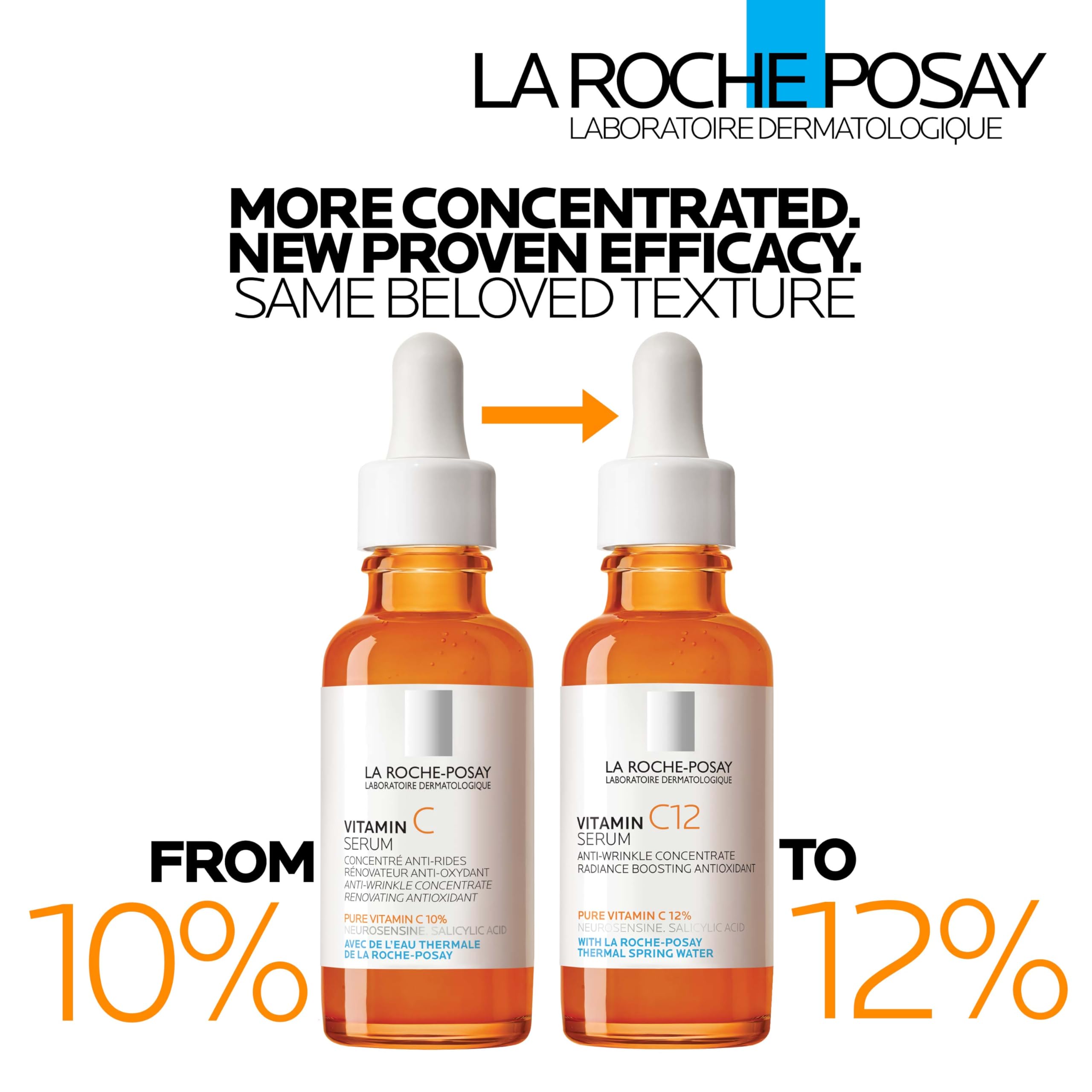 La Roche-Posay Pure 12% Vitamin C Serum For Face With Hyaluronic Acid & Salicylic Acid, Hydrating Face Serum, Boost Radiance & Reduce Wrinkles, 2 Formulas for Normal or Oily Skin Control thumbnail 2