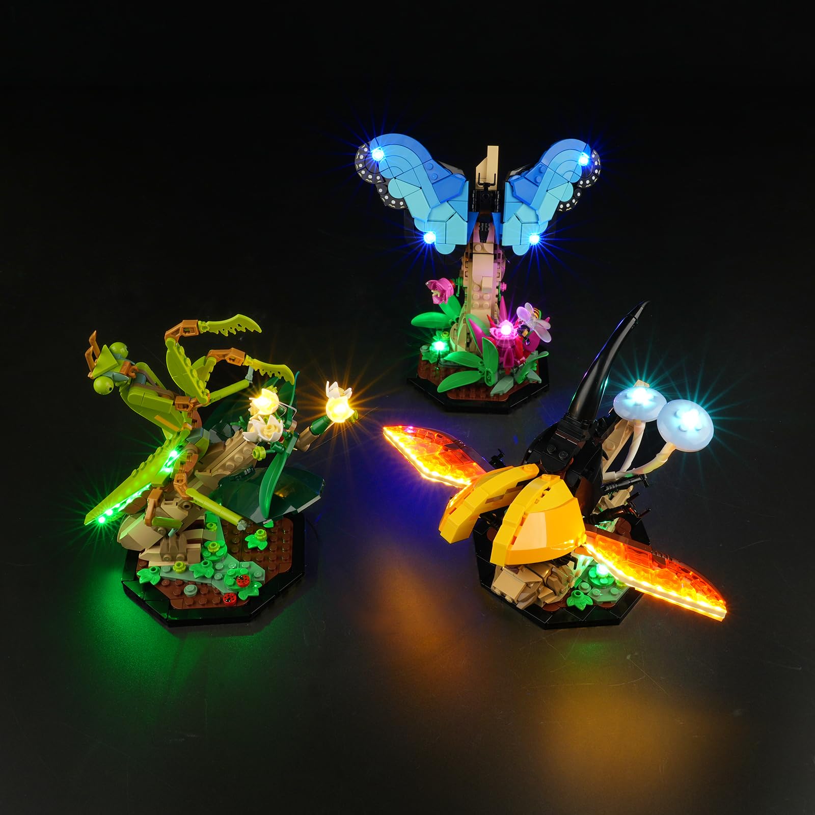 Rorliny LED Light Kit for Lego Ideas The Insect Collection Building Set, Creative Lighting kit Compatible with Lego 21342 (Lights Only, No Lego Set)