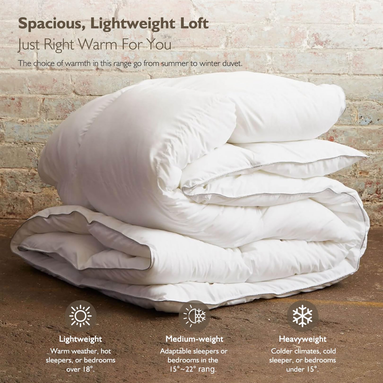 Cobnom® Hotel Luxury Feather Down Comforter Queen Size, Medium Warm All Season Duvet Insert, Silky Soft Egyptian Cotton Blend Cover, Ethically Sourced Feather & Down Filled, 90x90 Inch, White