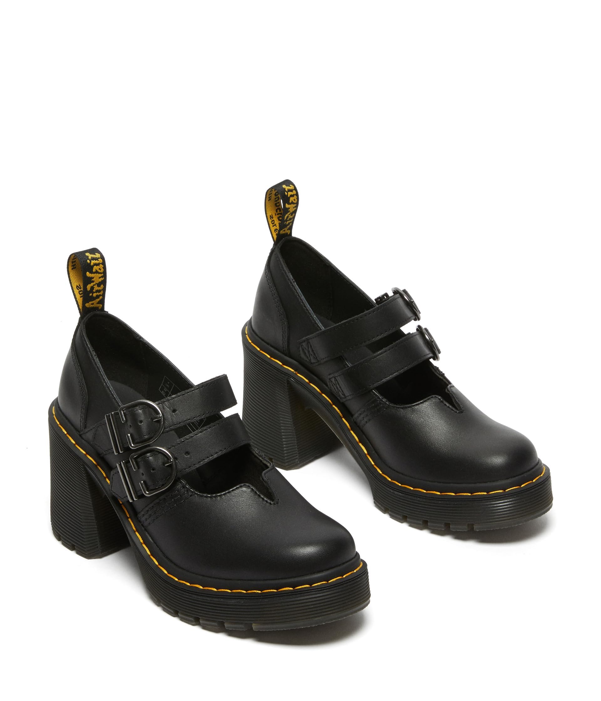 Dr. Martens Women's Eviee Platform: 7 Black Sendal