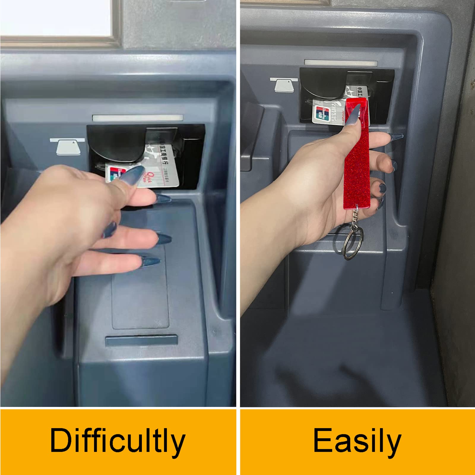 XIANGXING Credit Card Puller, Debit Bank Card Grabber for Long Nails ATM Keychain Women thumbnail 4