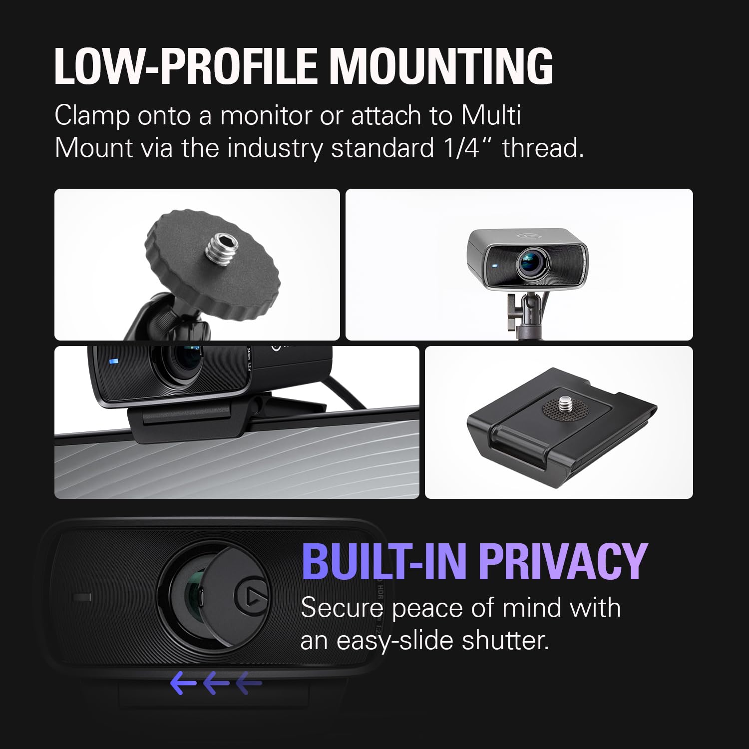 Elgato Facecam Pro, True 4K60 Ultra HD Webcam for Live Streaming, Gaming, Video Calls, Sony Sensor, Advanced Light Correction, DSLR Style Control, Wide Angle, works with OBS, Teams, Zoom, PC/Mac: Facecam