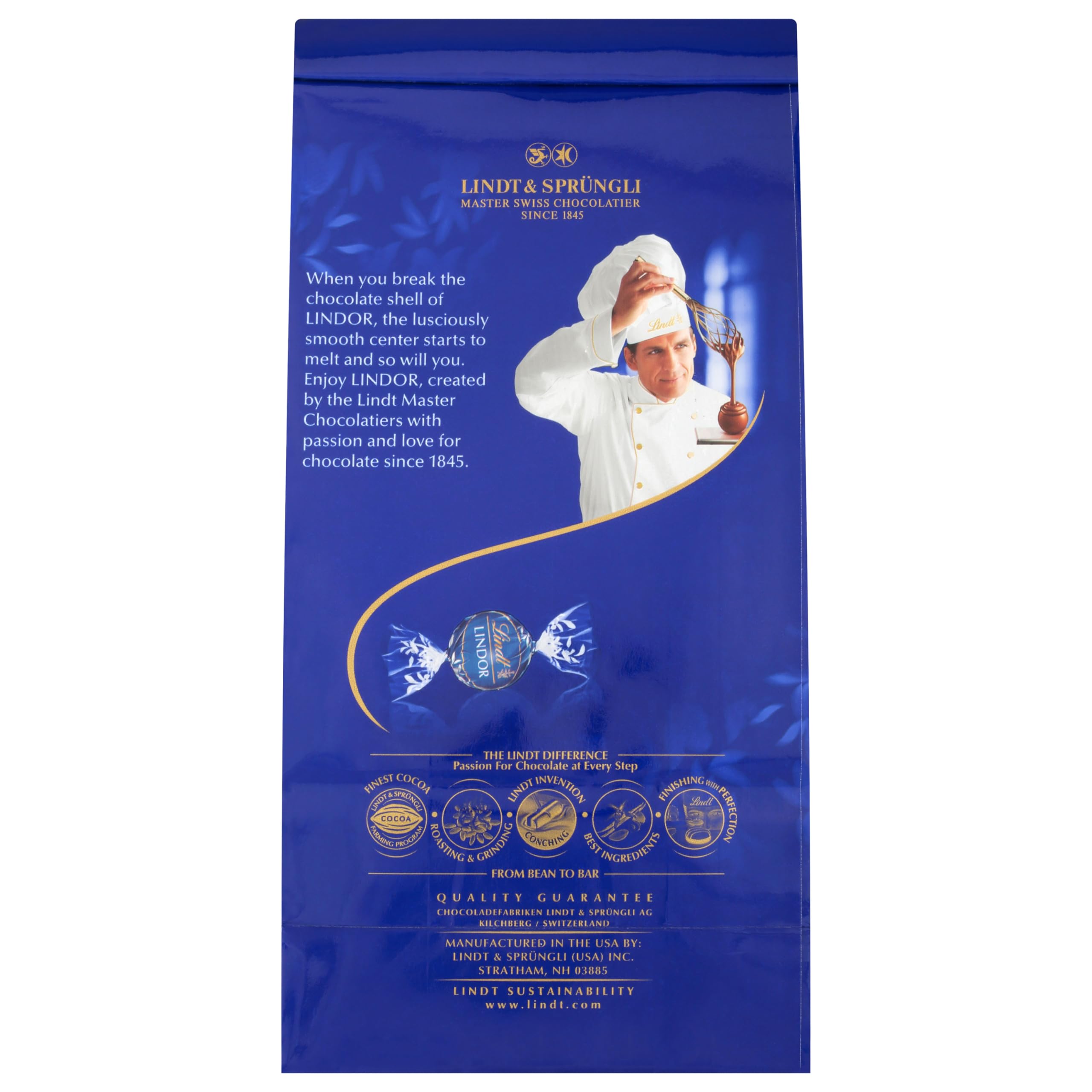 Lindt LINDOR OatMilk Dark Chocolate Candy Truffles, Non-Dairy Chocolate Truffles with Smooth, Melting Truffle Center, 5.1 oz.