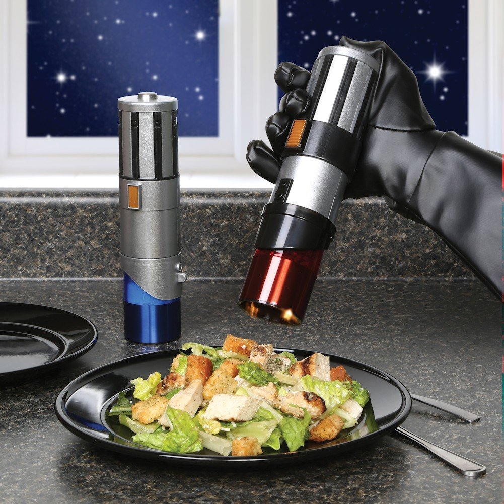 Star Wars Lightsaber Electric Salt and Pepper Mill Grinder (Pack of 2): Star Wars Lightsabers