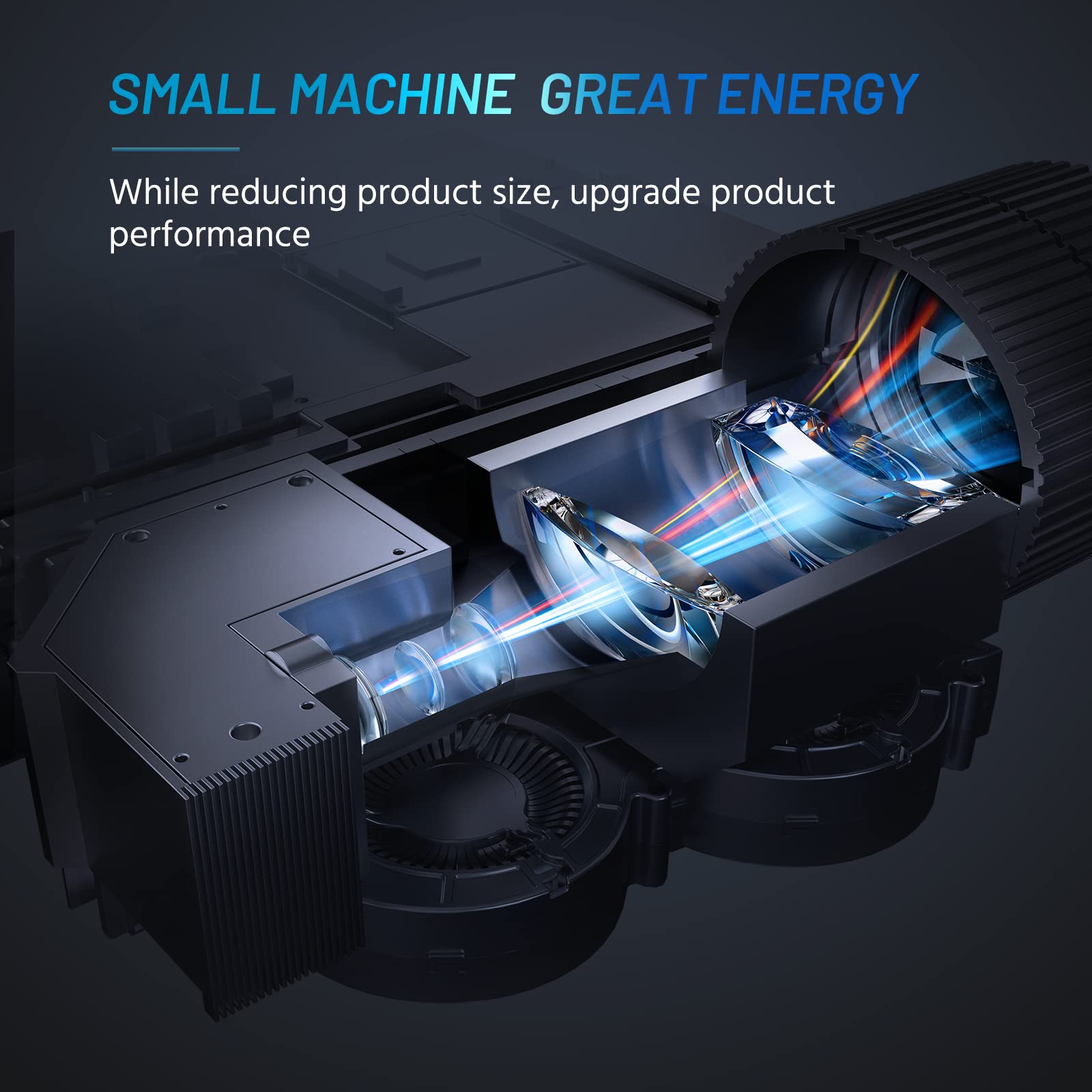 Mini Projector for iPhone, ELEPHAS 2024 Upgraded 1080P HD Projector, 8000L Portable Projector with Tripod, Movie Projector Compatible with Android/iOS/Windows/TV Stick/HDMI/USB: WhiteBlack