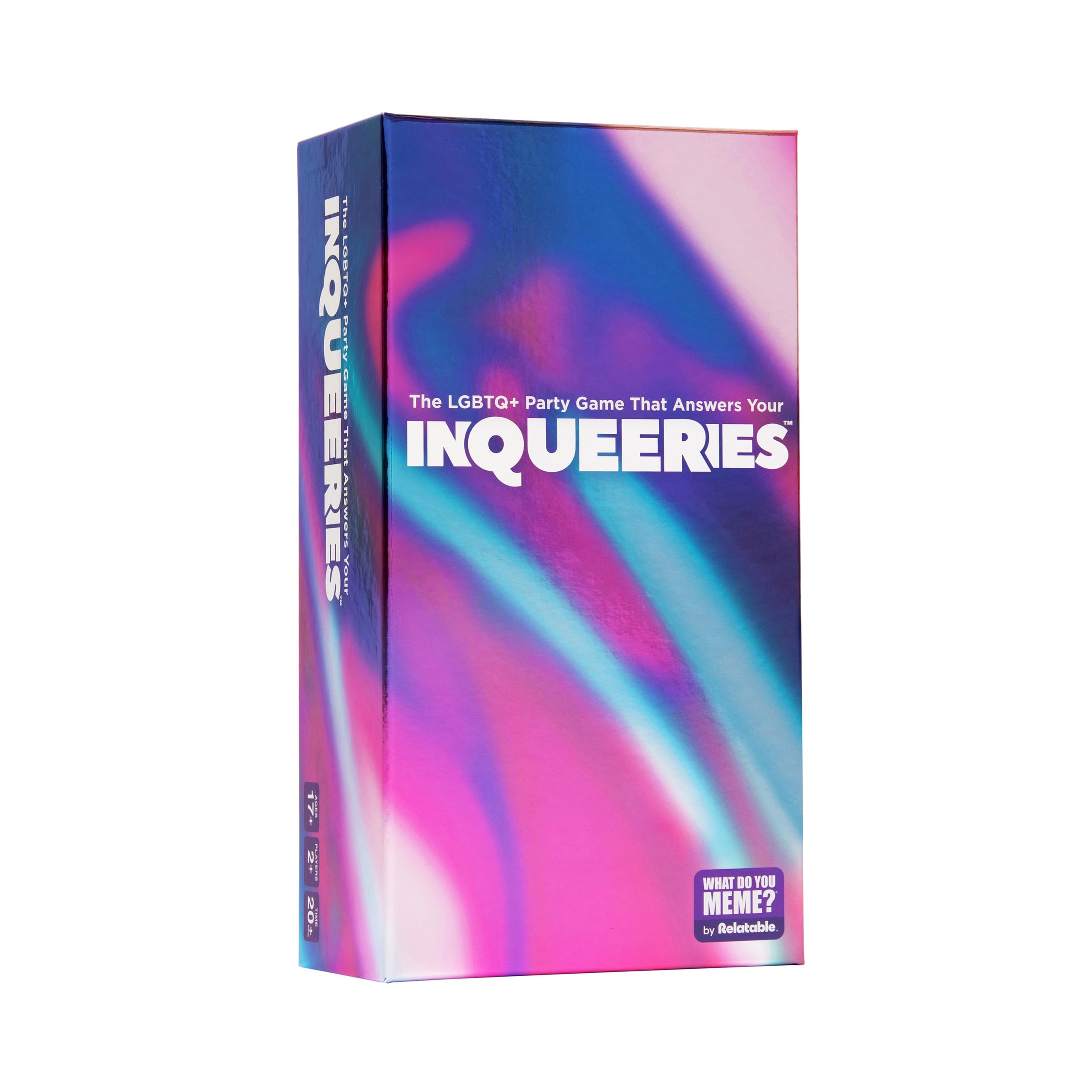 InQueeries By Relatable, Adult Games For Game Night, LGBTQ Games And Card Games For Pride Social Gatherings, Appropriate For Ages 17+, Includes 450 Cards, Holographic Crown, And Instructions: InQueeries By Relatable, Adult Games For Game Night, LGBTQ Games And Card Games For Pride Social Gatherings, Appropriate For Ages 17+, Includes 450 Cards, Holographic Crown, And Instructions