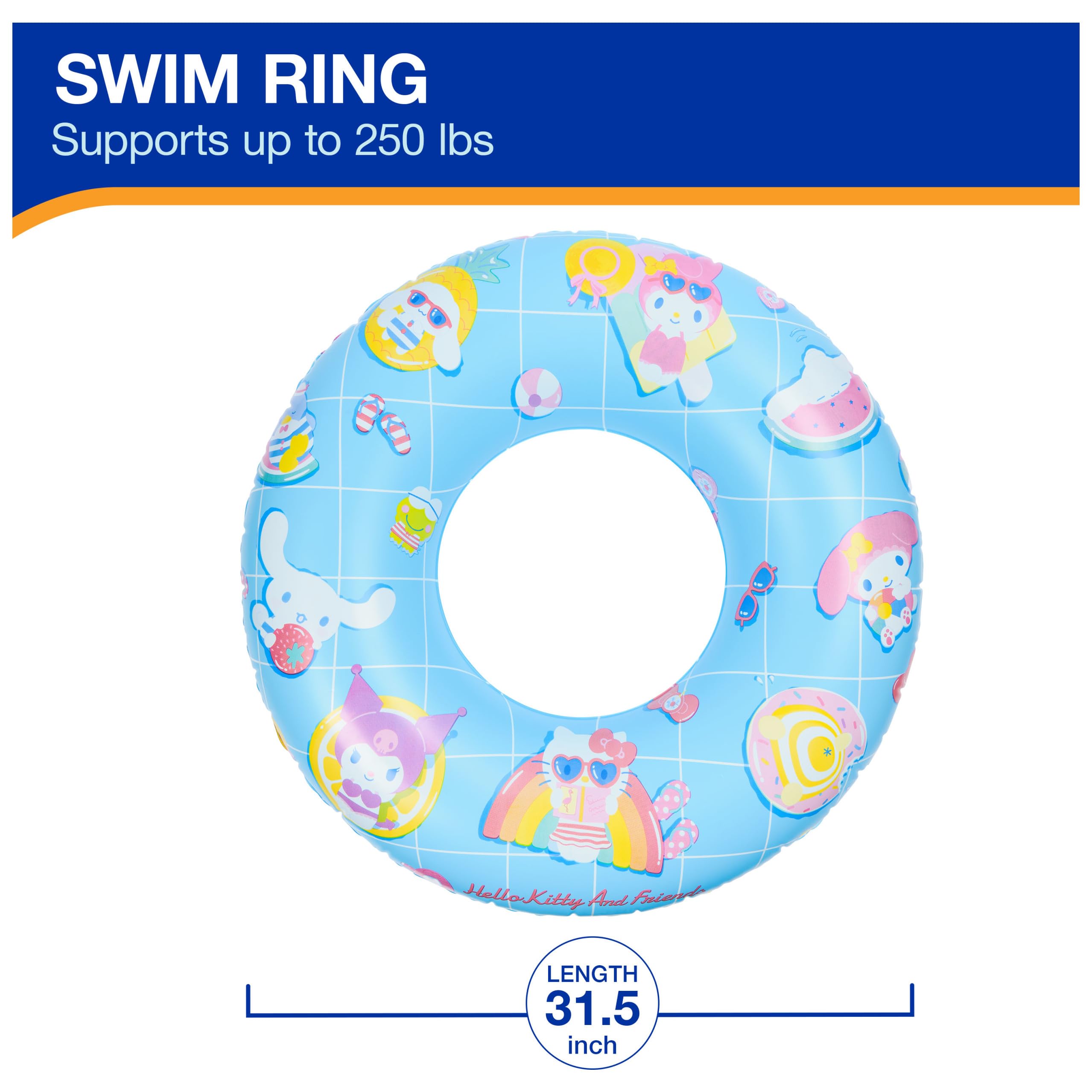 Swimways Hello Kitty Pool Float, Inflatable Pool Floats & Kids Pool Toys, Swimming Pool Accessories & Beach Essentials for Teens Aged 14 & Up thumbnail 6