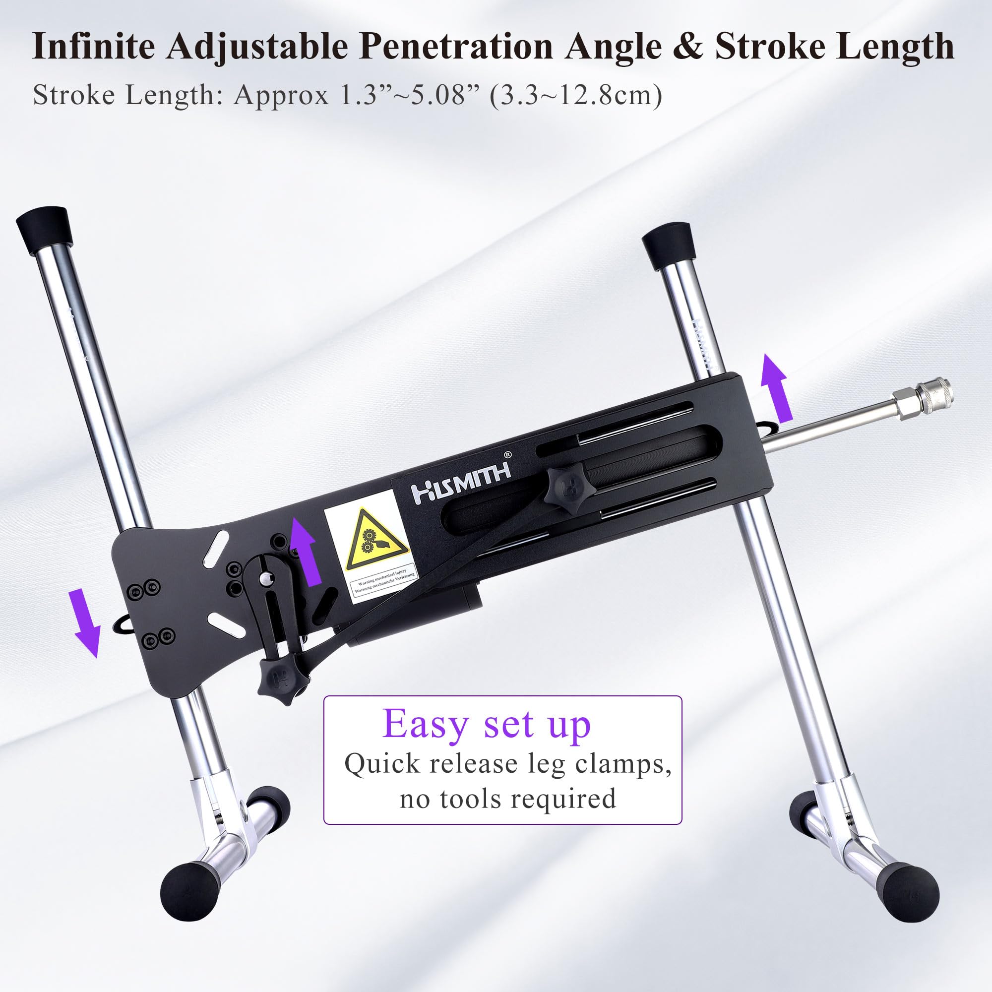 Hismith Premium 3.0 Pro, Sex Machine with KlicLok System, Wire and Intelligent APP Controlled Love Machine with Dildo,Purple: 4.0 Premium Machine
