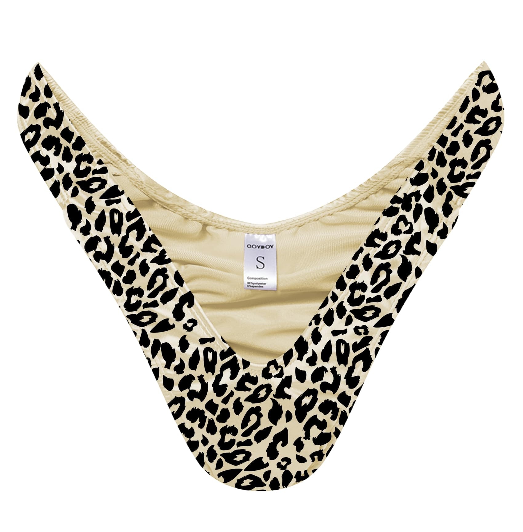 QOYDOY Thong Tucking Gaff Panties For Crossdressers Transgender Individuals Smooth Silky Hidden Gaff: Small Leopard
