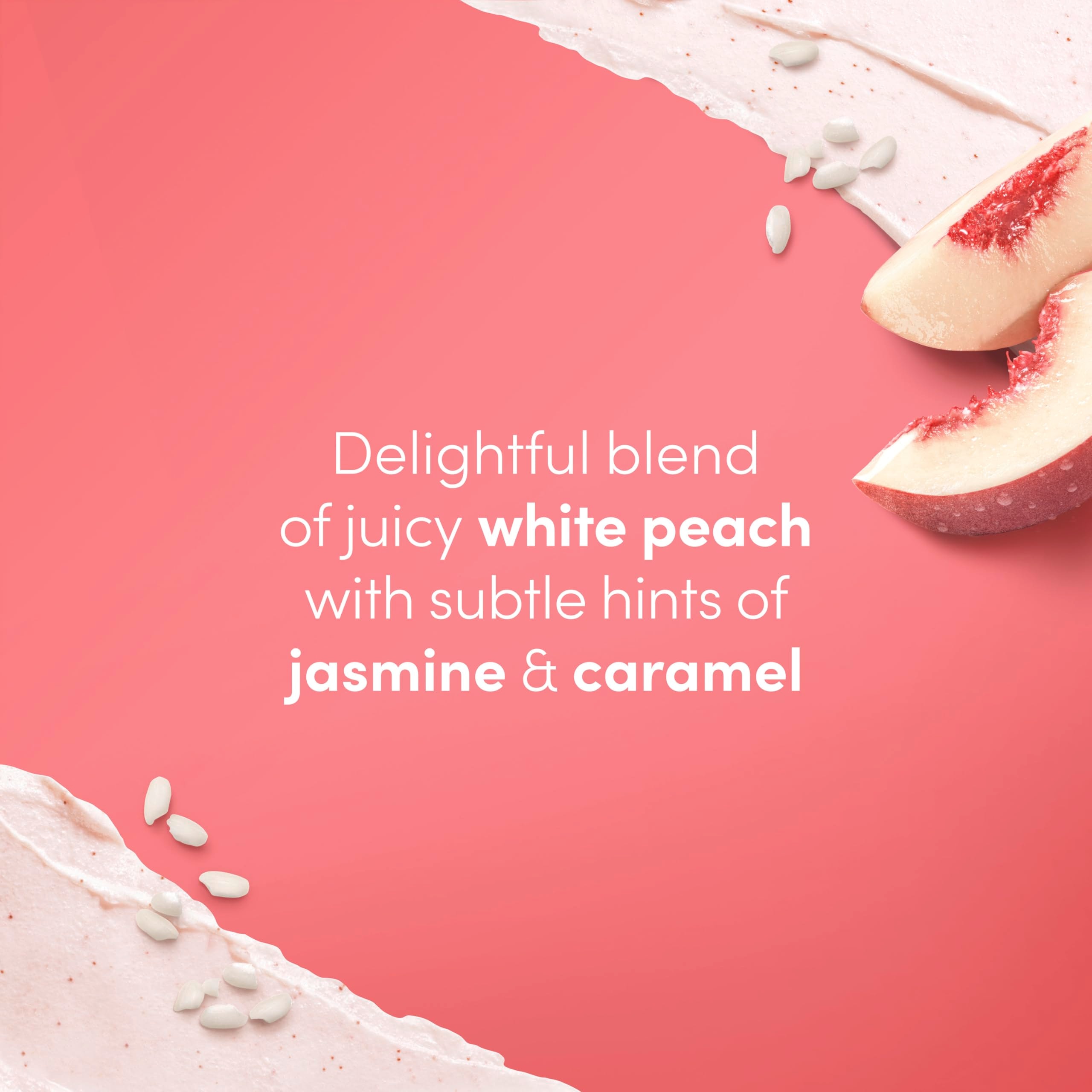 Dove White Peach & Crushed Rice Body Scrub Exfoliates and Deeply Nourishes for Smooth, Radiant Skin 15 oz: White Peaches &amp; Crushed Rice 15 Ounce (Pack of 1)