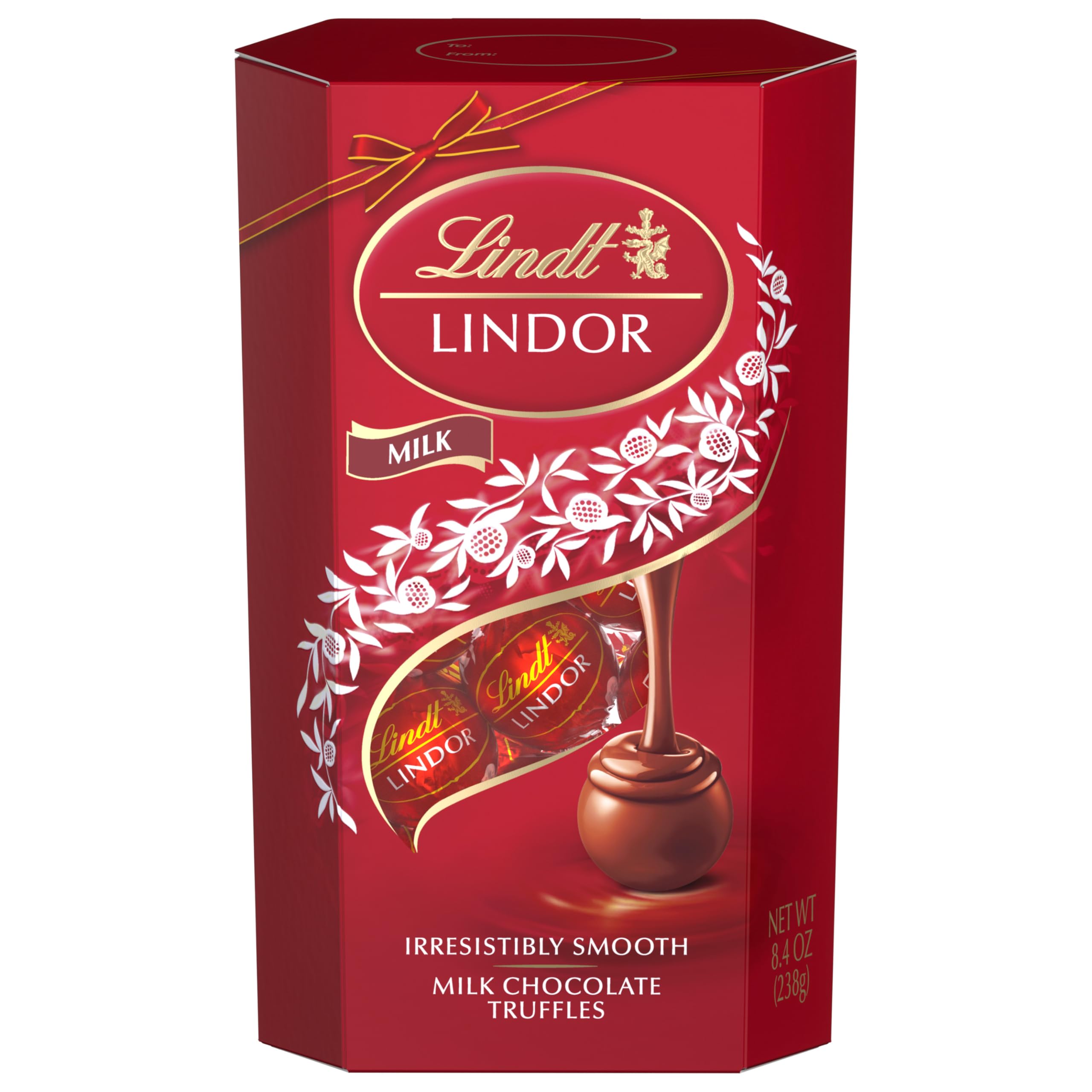 Lindt LINDOR Milk Chocolate Candy Truffles Gift Box, 8.4 oz.