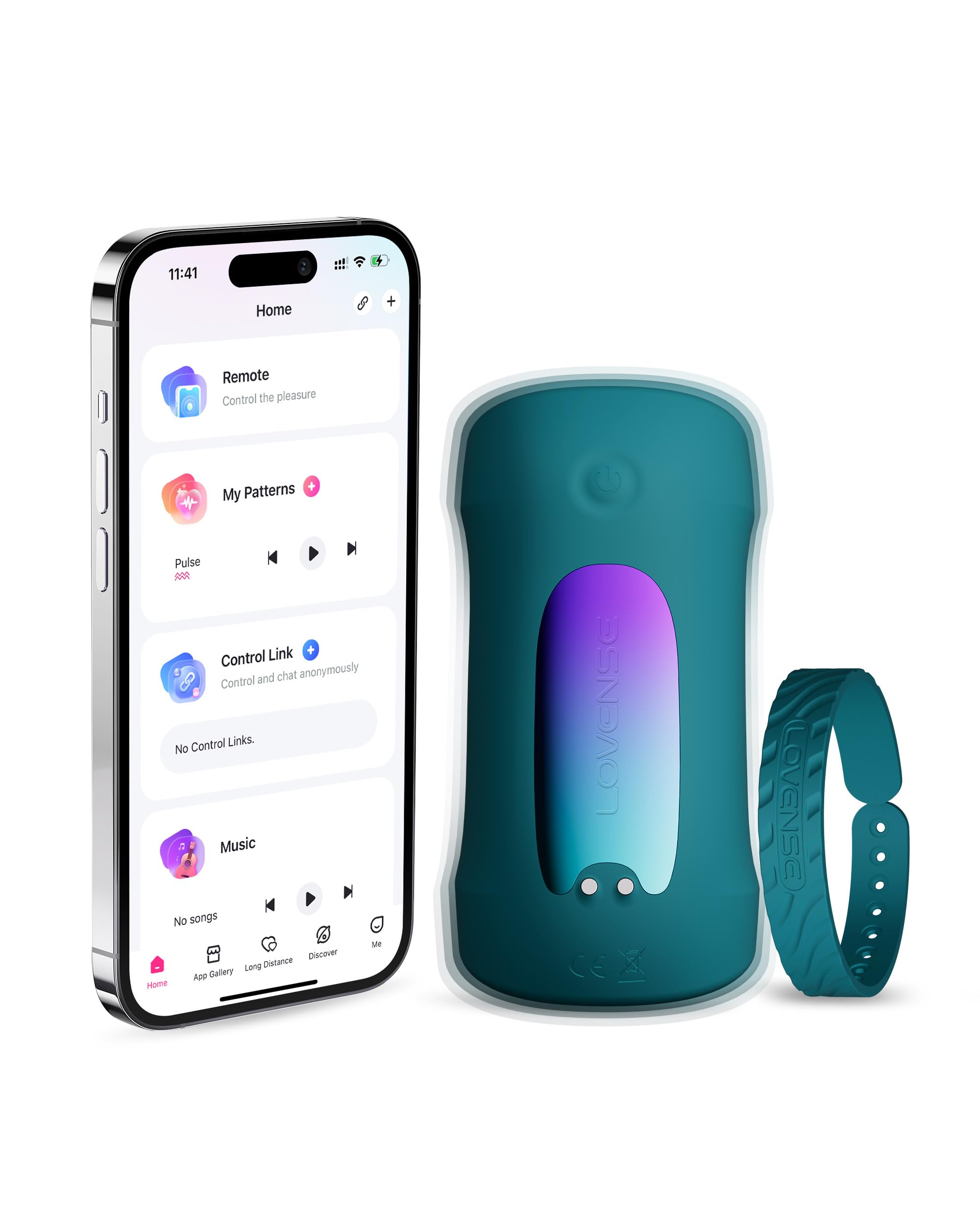 LOVENSE Gush 2 Automatic Male Masturbator Stroker, Vibrating & Oscillating Penis Massager Cock Ring with Endurance Training App Remote Control Vibrator Adult Sex Toys & Games, with Adjustable Buckles