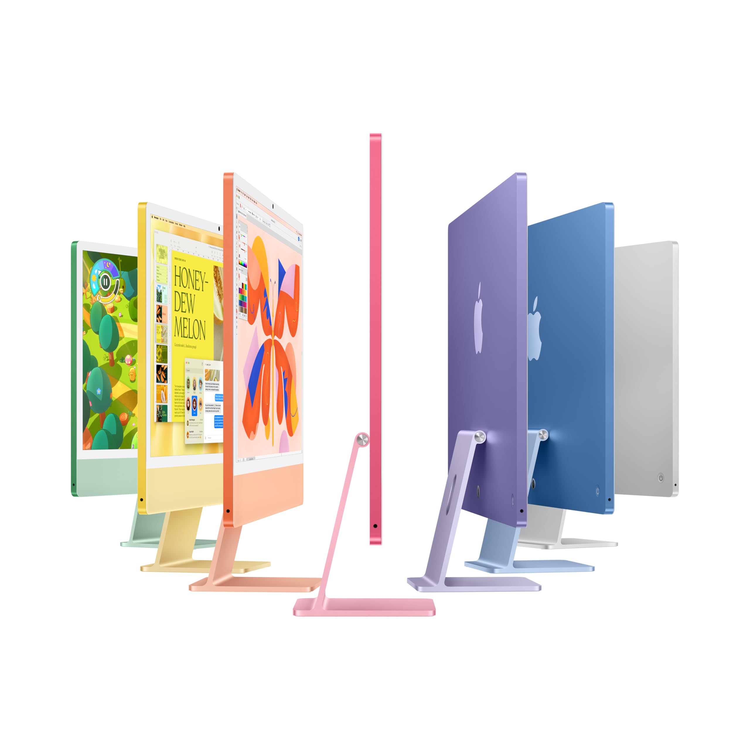 Apple 2024 iMac All-in-One Desktop Computer with M4 chip with 10-core CPU and 10-core GPU: Built for Apple Intelligence, 24-inch Retina Display, 16GB Unified Memory, 512GB SSD Storage; Pink: Standard Glass 16GB Unified Memory, 256GB SSD Storage Purple without AppleCare+