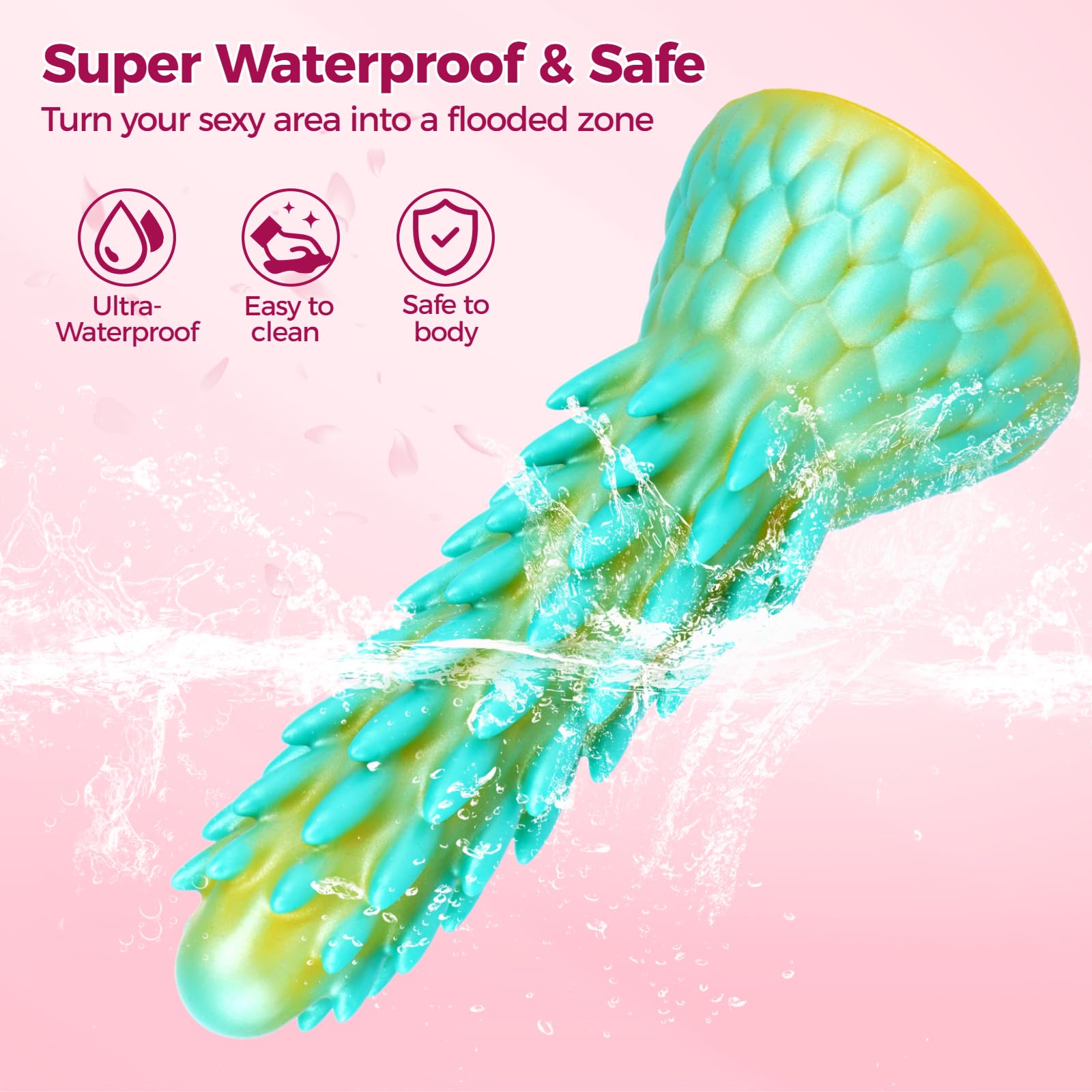 Dragon Dildo Sex Toys, 7.7'' Monster Dildo with Suction Cup, Fantasy Huge Dildos, Silicone Butt Plug Anal Dildo for Women and Men, Prostate Massager Sex Toy for Adults thumbnail 7