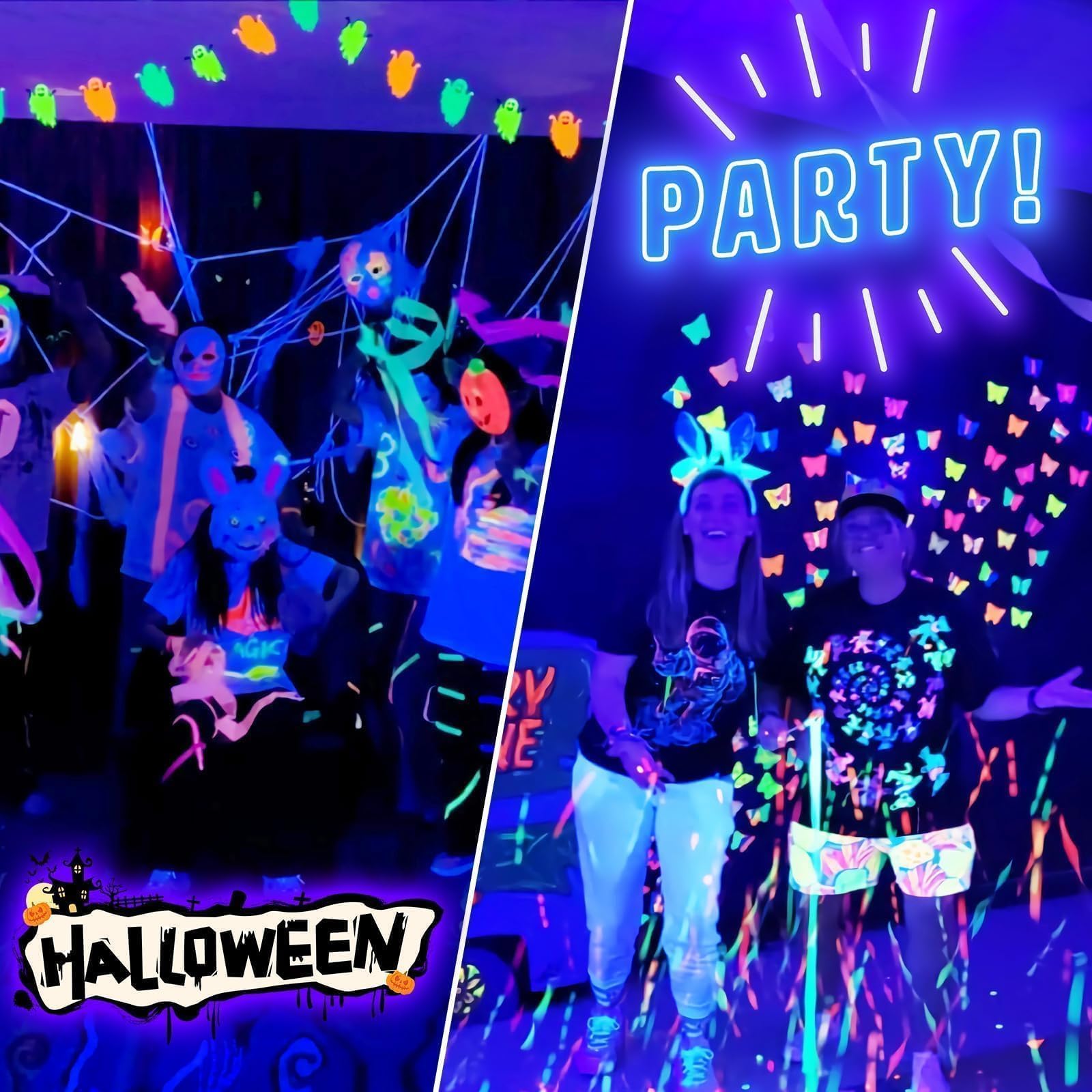 THECHAM 42W LED Black Light Bar, IP66 Waterproof Blacklight Bar with 6ft Cord+Plug+Switch, Black Lights for Glow Party, Fluorescent Poster, Body Paint, Birthday, Halloween, Bedroom, Classroom: THECHAM 42W LED Black Light Bar, IP66 Waterproof Blacklight Bar with 6ft Cord+Plug+Switch, Black Lights for Glow Party, Fluorescent Poster, Body Paint, Birthday, Halloween, Bedroom, Classroom