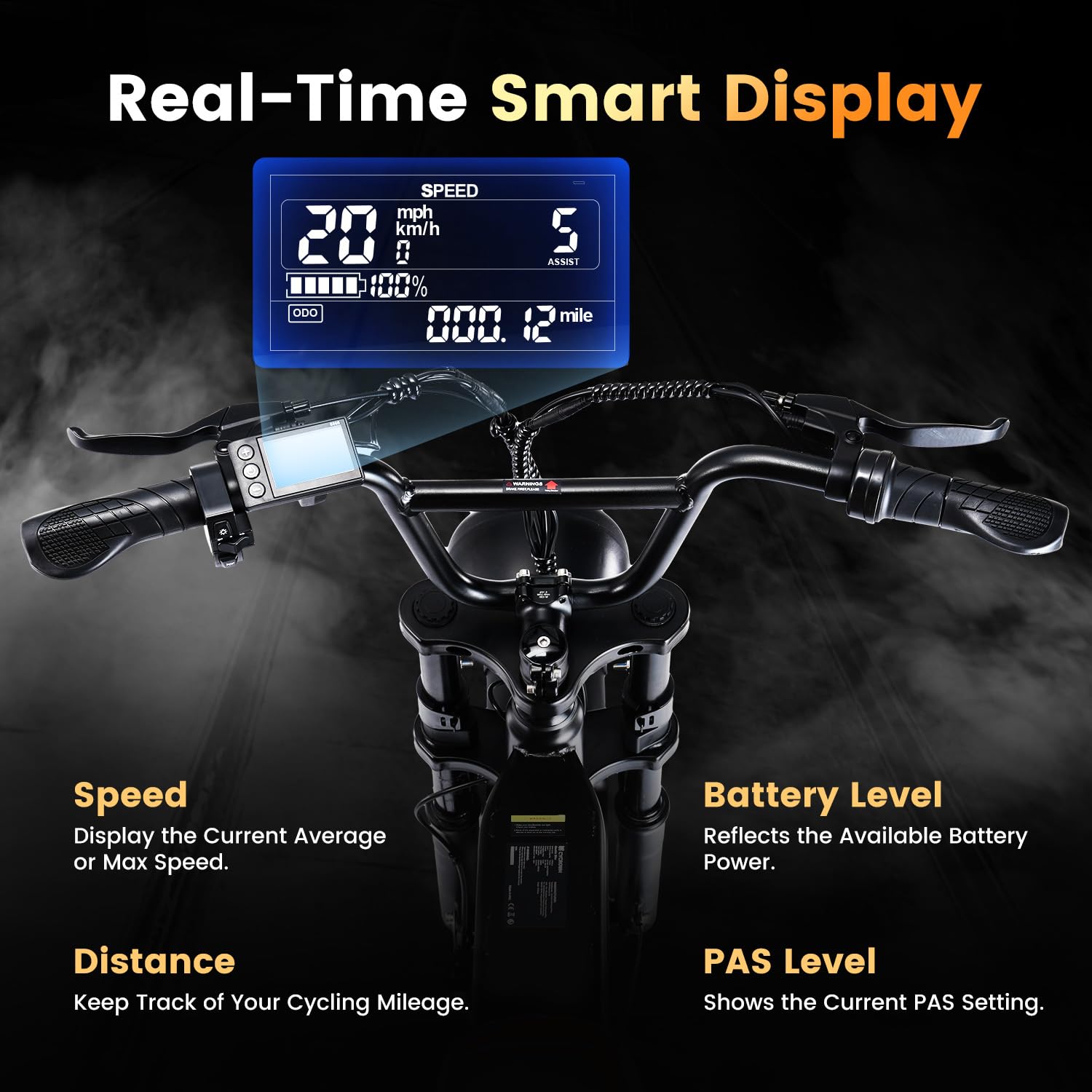 CYCROWN Electric Bike for Adults 1500W Peak Motor,28MPH 38-75Miles Ebike,48V 10.4AH/15.6AH Battery Electric Dirt Bike,20" Fat Tire ebikes for Adults Commuting Off Road Electric Bicycle
