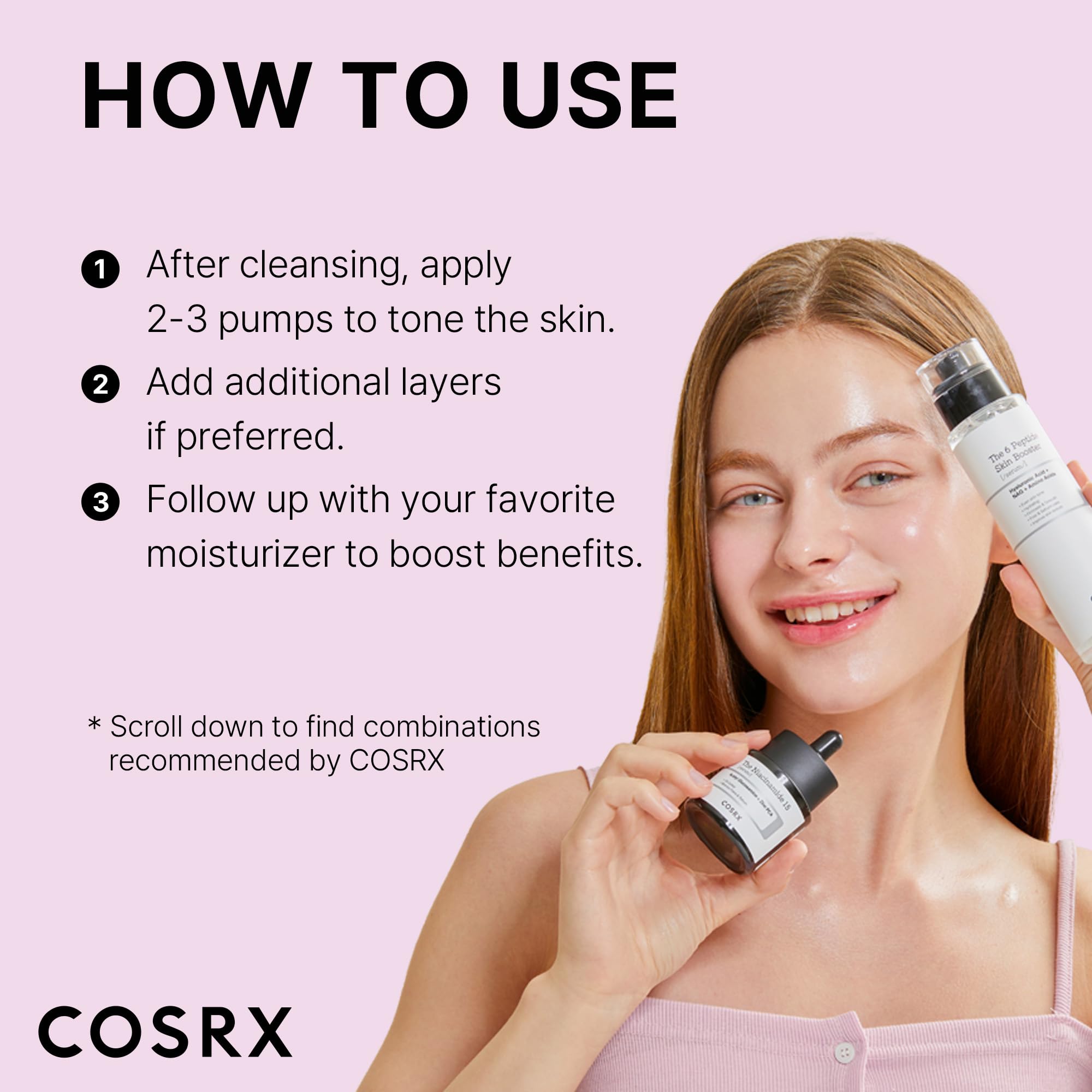 COSRX 6X Peptide Collagen Booster Toner Serum, Niacinamide & Hyaluronic Acid Facial Essence for All Skin Types, Korean Skin Care, Paraben Free, 150mL/5.07 Fl.Oz: COSRX 6X Peptide Collagen Booster Toner Serum, Niacinamide & Hyaluronic Acid Facial Essence for All Skin Types, Korean Skin Care, Paraben Free, 150mL/5.07 Fl.Oz