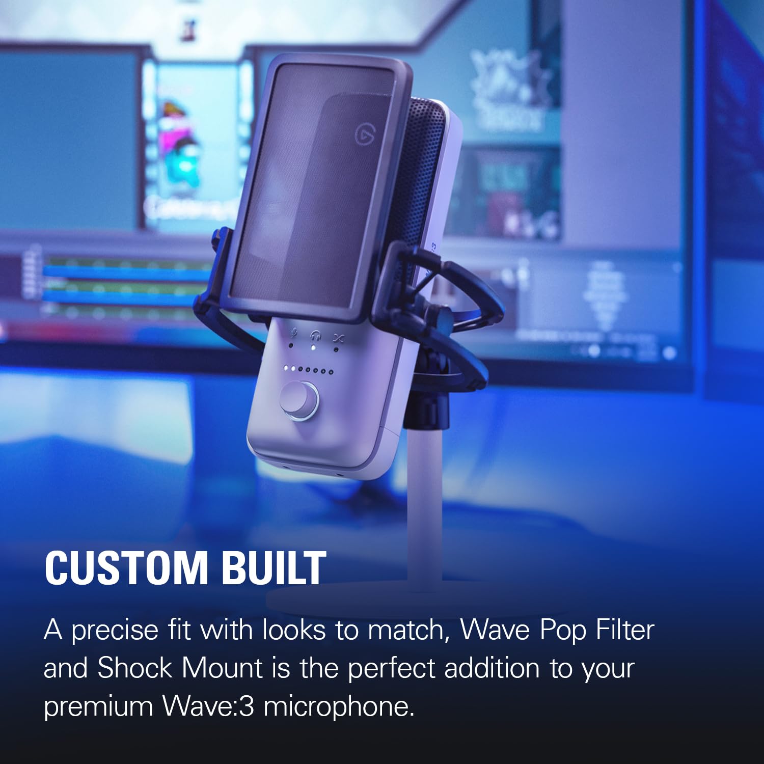 Elgato Wave:3 - Premium Studio Quality USB Condenser Microphone for Streaming, Podcast, Gaming and Home Office, Free Mixer Software, Sound Effect Plugins, Anti-Distortion, Plug ’n Play, for Mac, PC thumbnail 4