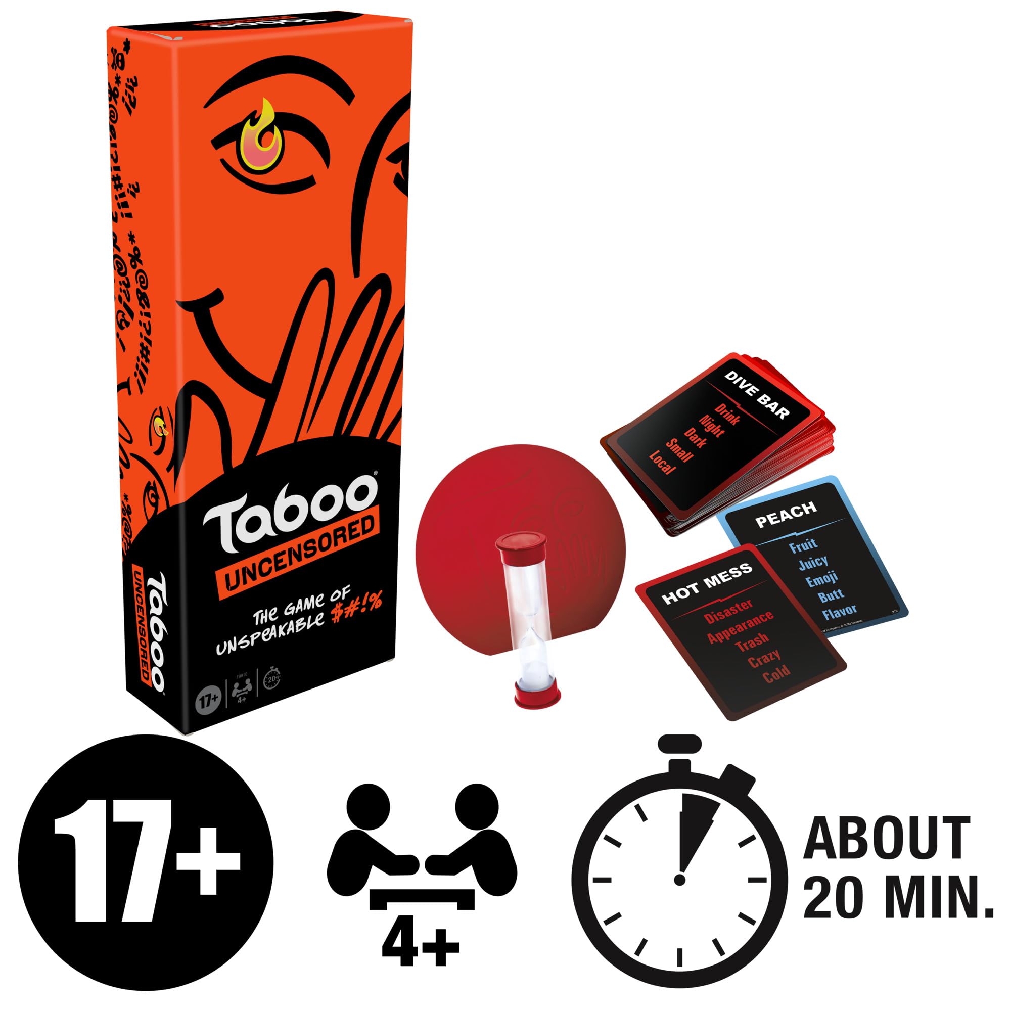 Hasbro Gaming Taboo Uncensored Board Game for Adults Only | Ages 17+ | 4+ Players | 20 Mins. Avg. | Hilarious NSFW Party Games for Adults: Hasbro Gaming Taboo Uncensored Board Game for Adults Only | Ages 17+ | 4+ Players | 20 Mins. Avg. | Hilarious NSFW Party Games for Adults