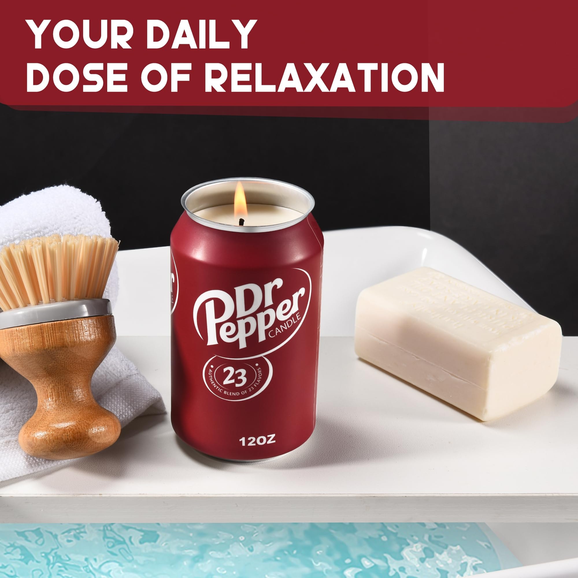Doctor Pepper Candle - Smells Like The Real Soda - Cute Candles for Cool Gifts - Funny Candles for Any Occasion - Cute Things for Aesthetic Room Decor - Cool Candle for Cool Things - Image 4