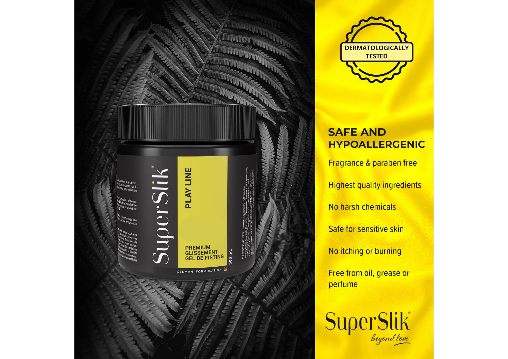 Super Slik Personal Lubricant for Fisting and Anal Sex - Thick and Long Lasting Back-Door Gel - Hybrid Silicone and Water Based Anal Lube for Men | Women | Gays - 1000-ml (34 oz): 17 Fl Oz (Pack of 1)
