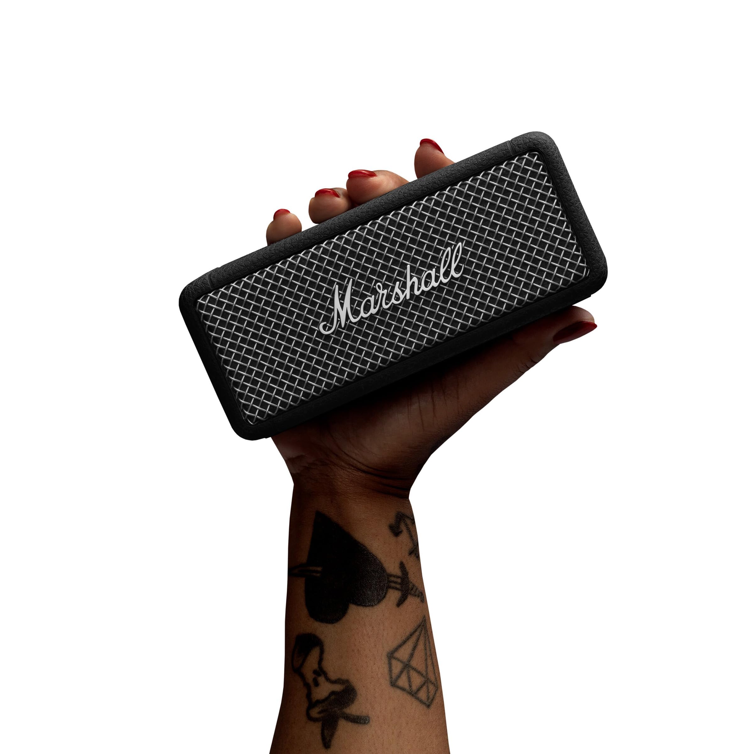 Marshall Emberton II Portable Bluetooth Speaker, Black & Brass: Emberton II Black & Steel