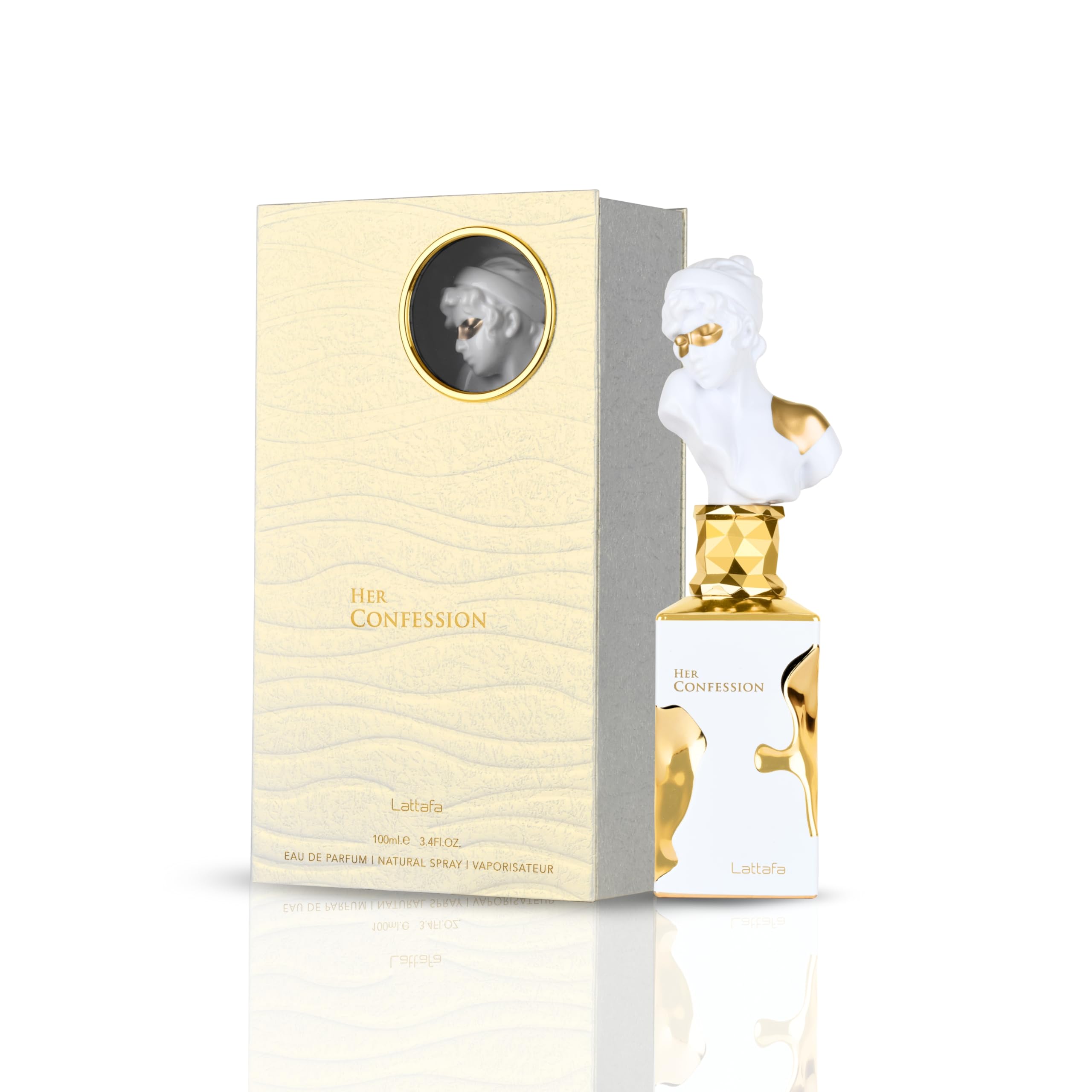 Lattafa Her Confession - Vanilla, Floral, Amber,  - Eau de Parfum Long-Lasting Fragrance for Women, 3.40 Ounce / 100 ml: Musk
