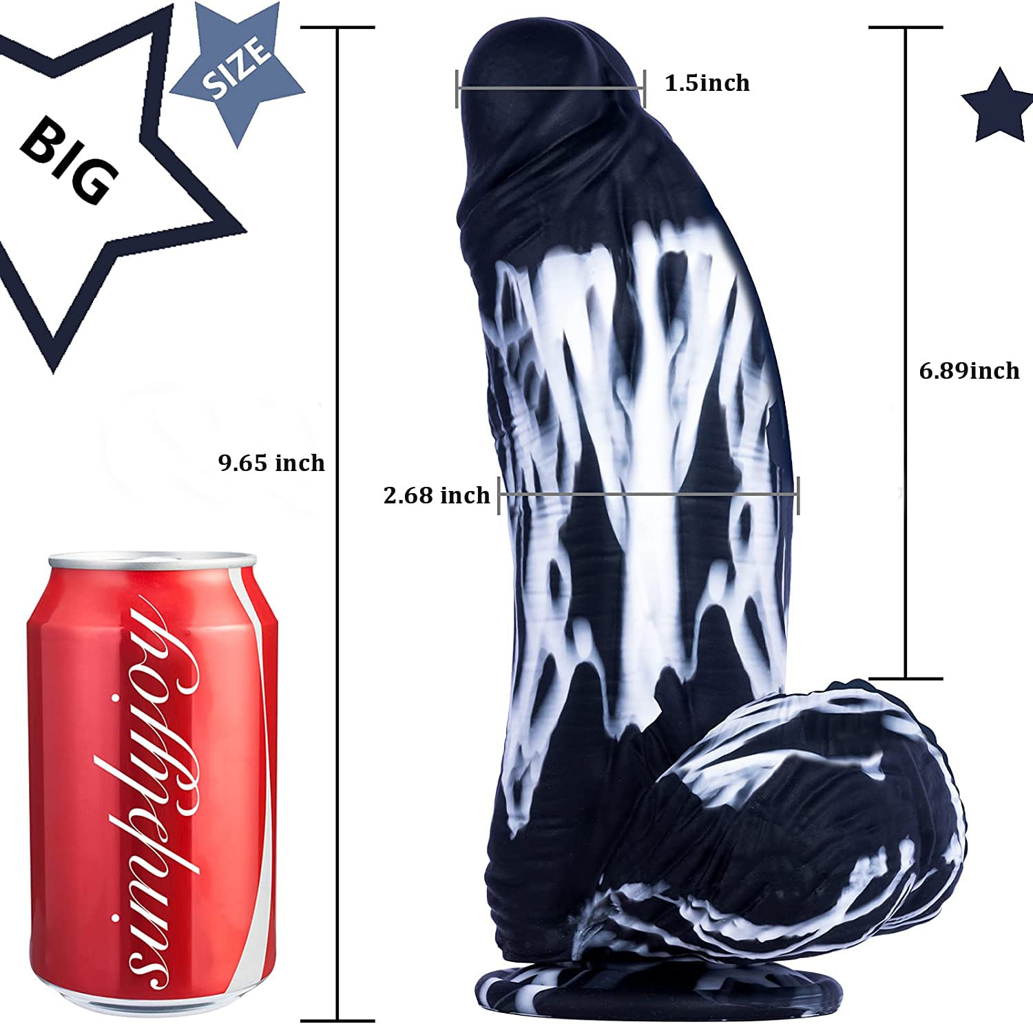 2.68" Diameter Huge Thick Dargon Dildo, 10 inch Silicone Big Dildos Monster Cock with Strong Suction Cup for Hands-Free Play, Gaint Black Dildo Adult Sex Toys for Women Men G-spot Anal Stimulation: 2.68" Diameter Huge Thick Dargon Dildo, 10 inch Silicone Big Dildos Monster Cock with Strong Suction Cup for Hands-Free Play, Gaint Black Dildo Adult Sex Toys for Women Men G-spot Anal Stimulation