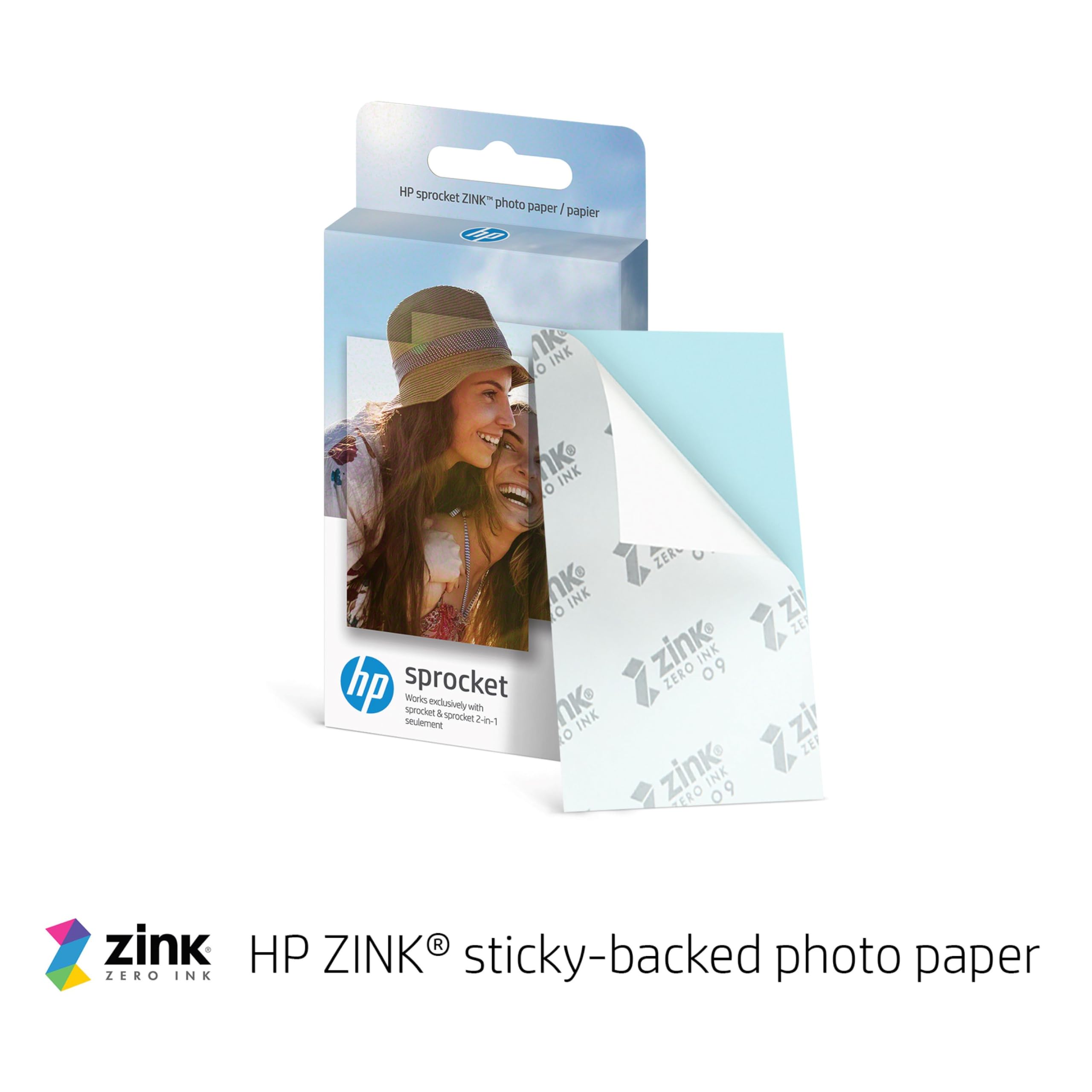 HP Sprocket 2x3" Instant Smartphone Photo Printer - Portable Color Wireless Mobile Printer - Zink Sticky-Back Photos - Print from Compatible iOS & Android Devices with Bluetooth w/Fun App - Luna Pearl: Luna Pearl Printer