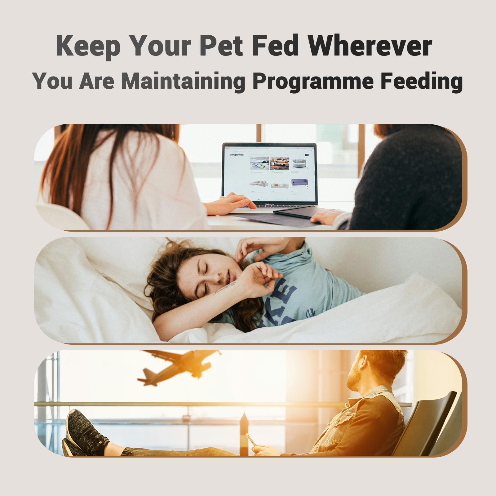 PETULTRA Automatic Cat Feeder: 4L Timed Cats Food Dispenser Programmable 1-6 Meal for Cat and Small Medium Dog- Auto Pet Feeder Easy to Set Up Dual Power Supply with Desiccant Bag| Detachable Washable thumbnail 7
