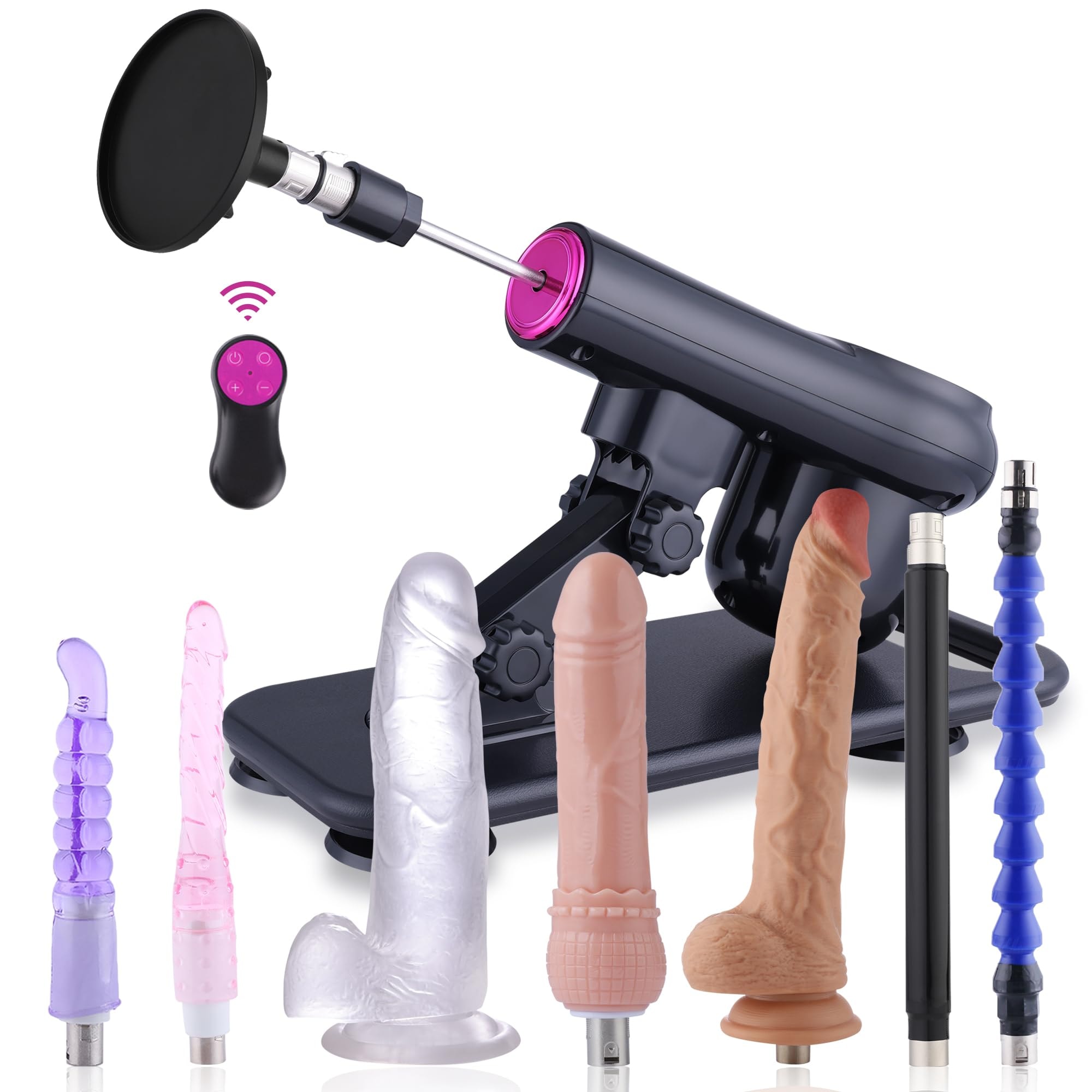 Sex Machine Dildo Machine for Women,Fuck Machine with Powerful Suction Cups,Thrusting Machine with 3Xlr Connector,Thrusting Machine with 8 Attachments Sex Toys - Image 1