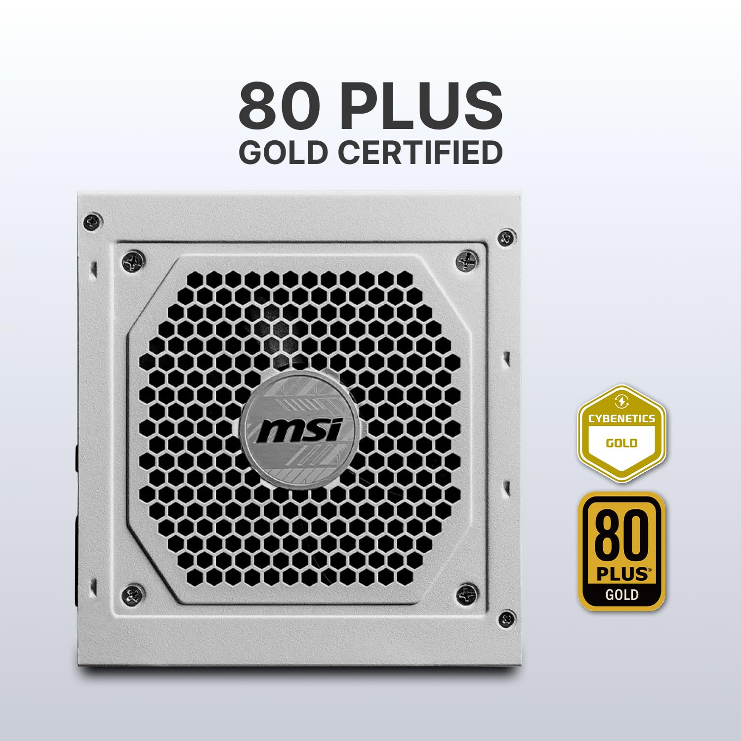 MSI MAG A750GL PCIE 5.1 & ATX 3.1 Gaming Power Supply - Full Modular - 80 Plus Gold Certified 750W - Compact Size - ATX PSU - 10 Year Warranty: MAG A850GL PCIE5 WHITE