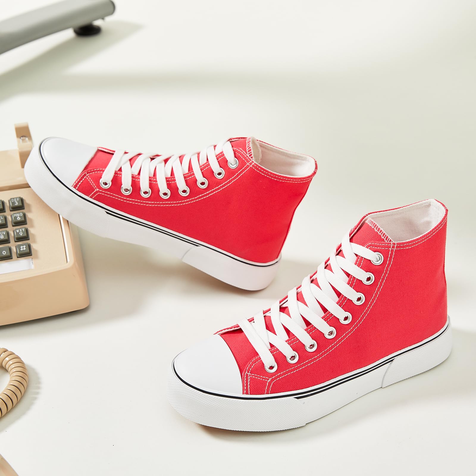 hash bubbie Unisex Fashion High top Sneakers Womens Classic High Tops Canvas Shoes Casual Tennis Shoes for Men