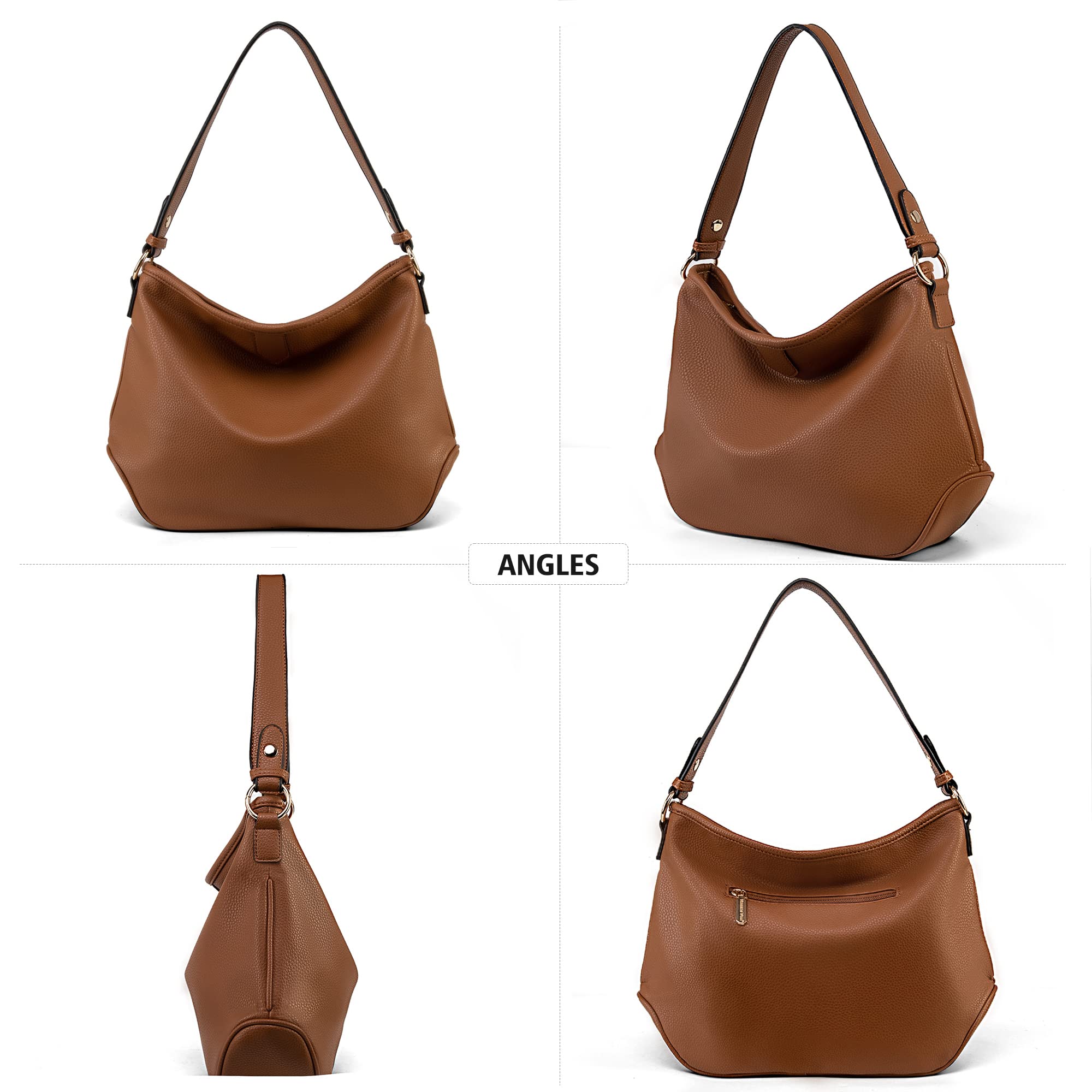 Montana West Medium Hobo Bags for Women Purses and Handbags Classic Top Handle Shoulder Satchel Bags thumbnail 6