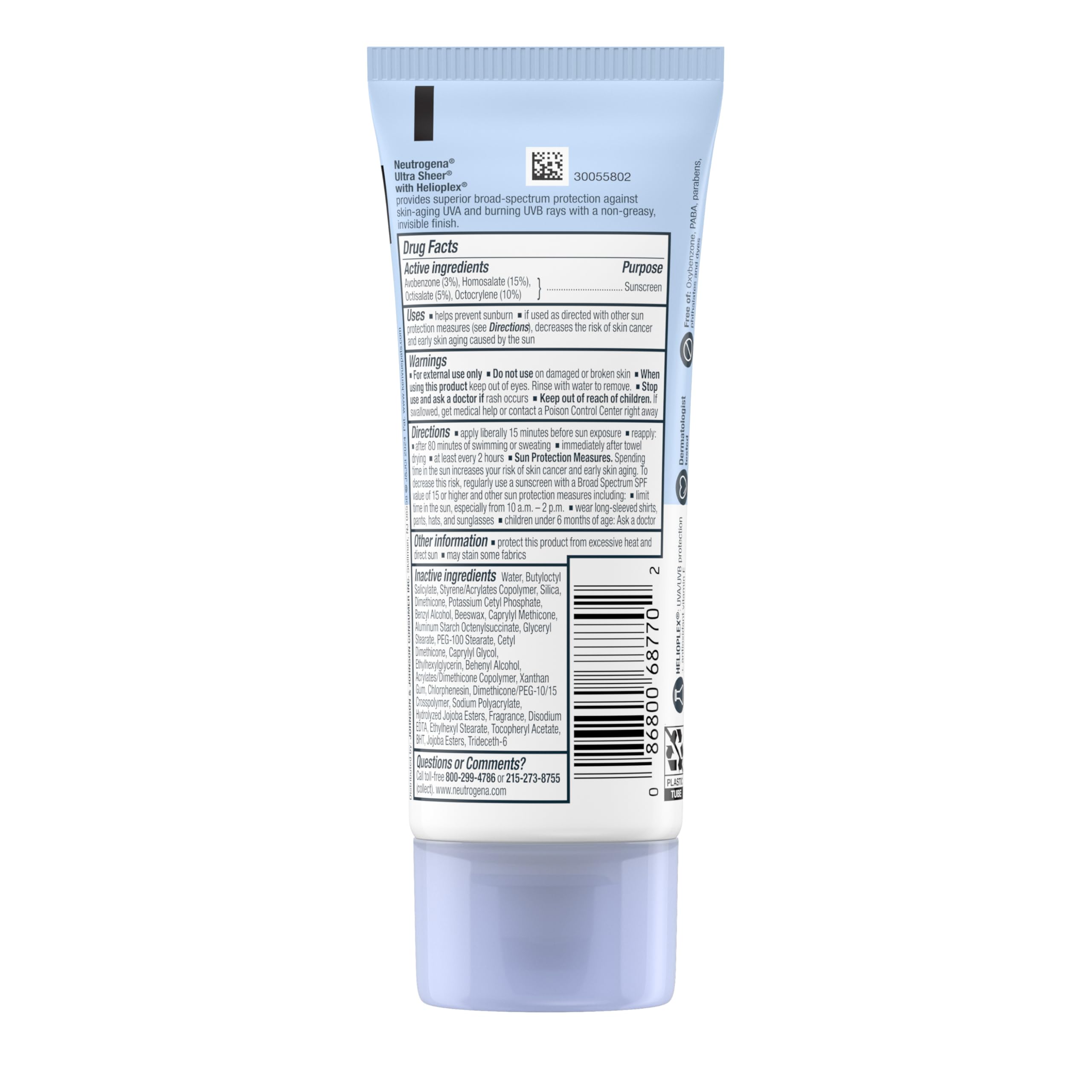 Neutrogena Ultra Sheer Dry-Touch Water Resistant and Non-Greasy Sunscreen Lotion with Broad Spectrum SPF 70, 3 Fl Oz (Pack of 1): 3 Fl Oz (Pack of 1) SPF 100+
