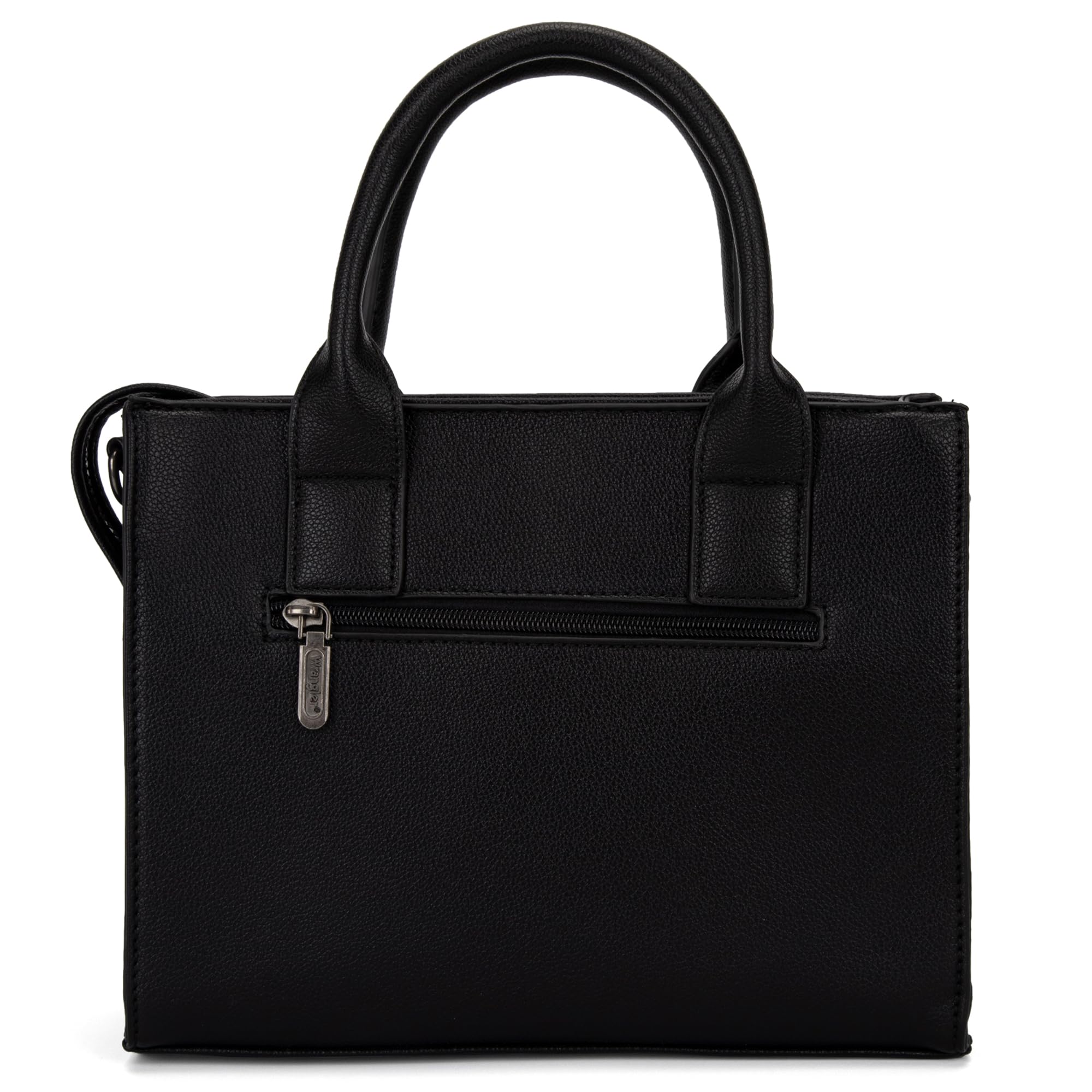 Wrangler Medium Tote Bag for Women Designer Satchel Handbags Top-handle Purses with Strap: A-natural-black