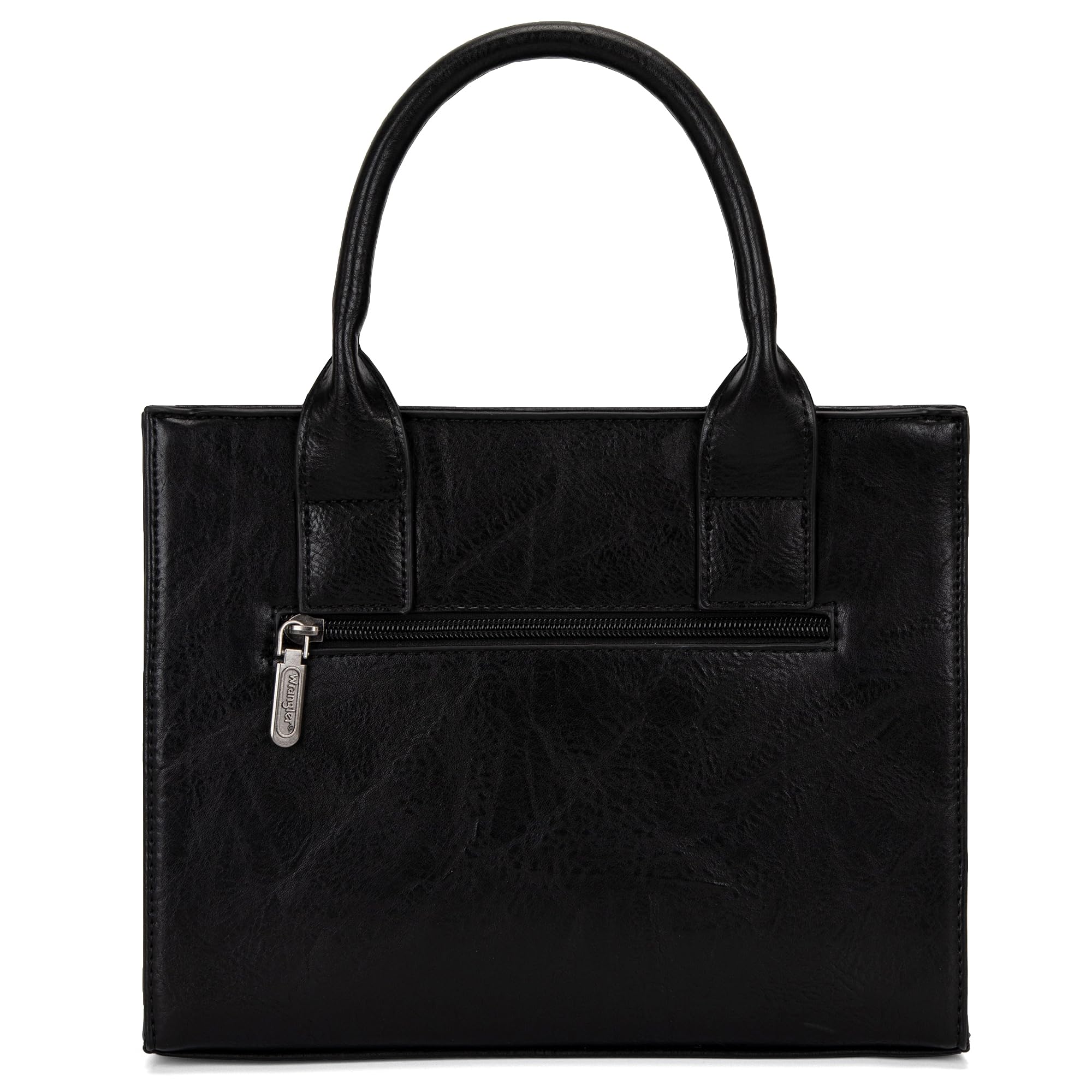 Wrangler Medium Tote Bag for Women Designer Satchel Handbags Top-handle Purses with Strap: Crocodile-black