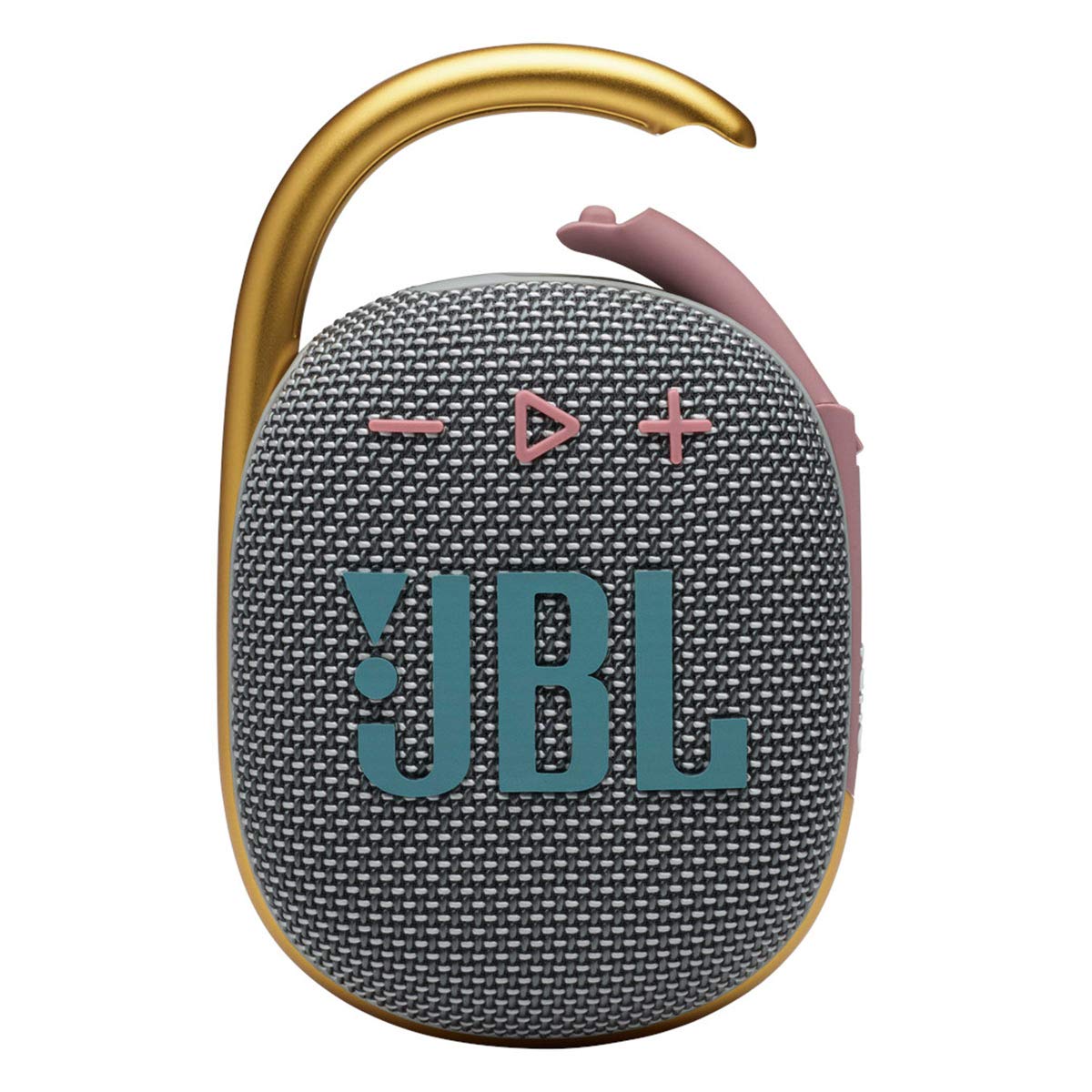 JBL Clip 4 - Portable Mini Bluetooth Speaker, big audio and punchy bass, integrated carabiner, IP67 waterproof and dustproof, 10 hours of playtime, speaker for home, outdoor and travel (): Grey