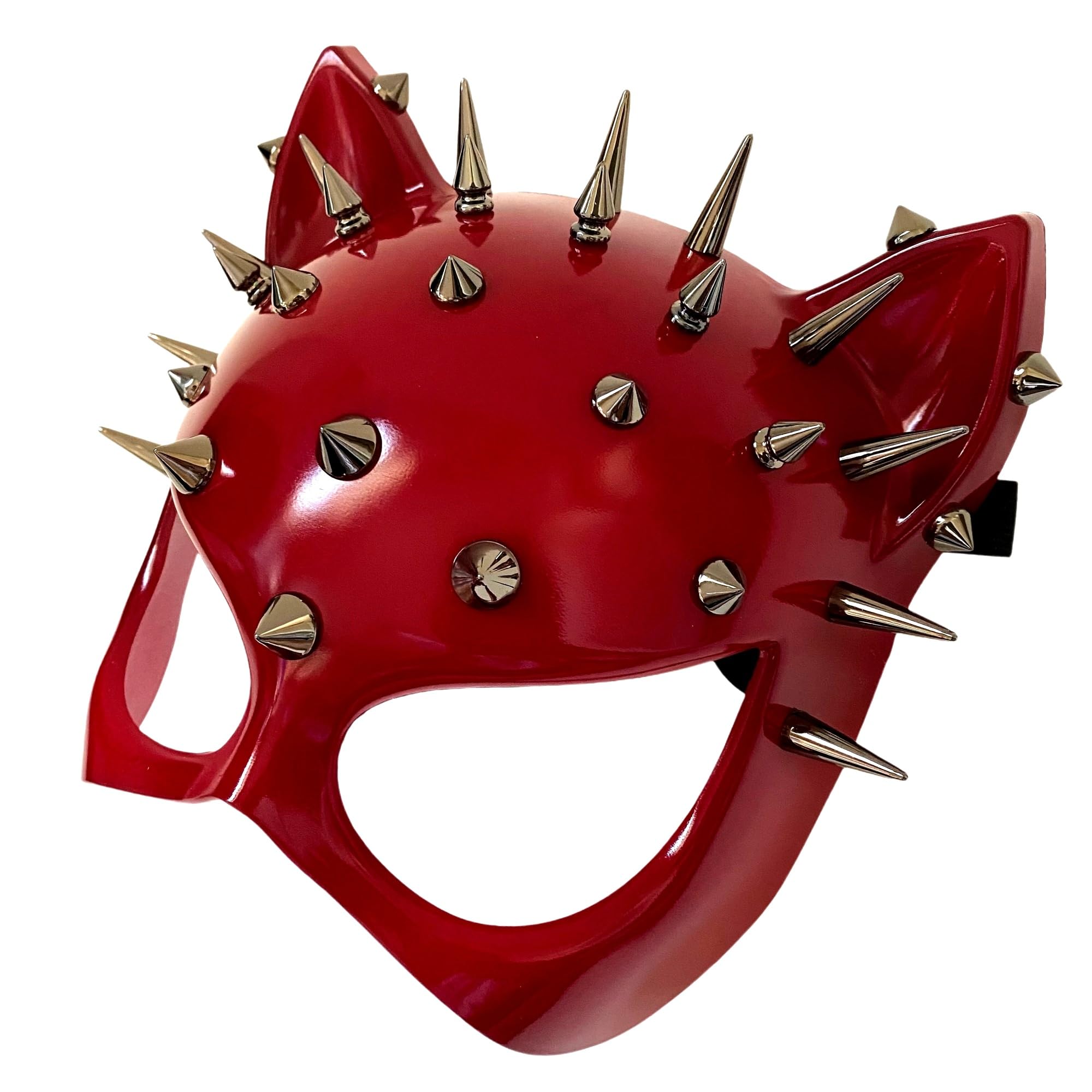 MASQSTUDIO Red Black Cat Woman Dress up Cosplay Party Masquerade Mask Spiky Halloween
