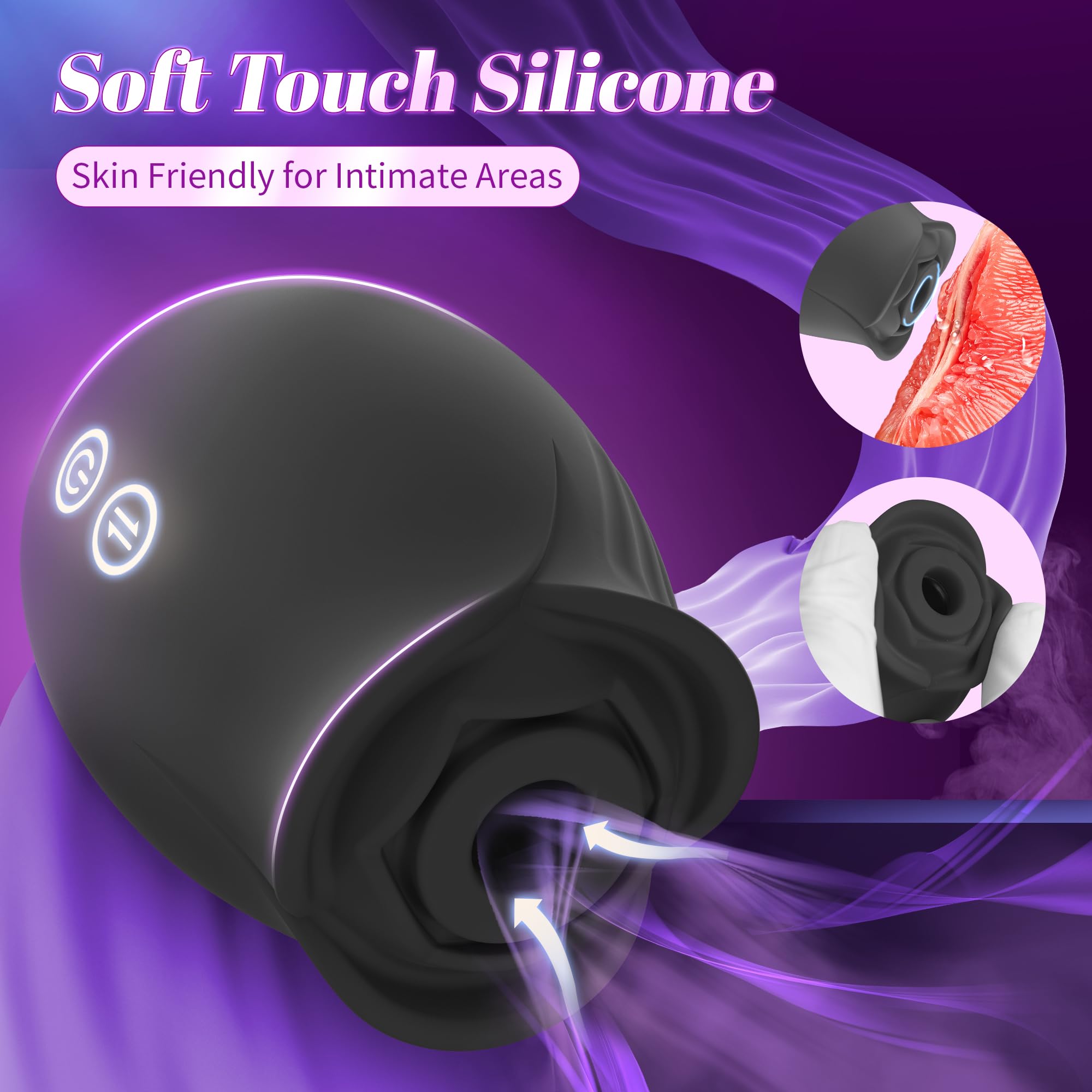 Rose Sex Toy Vibrator Adult Sex Toys Women Sucking Vibrater Adult Toys Nipple Toys G Spot Clitoral Vibrator Rose Sexual Stimulation Device Anal Dildo with 5 Sucking Modes Female Couples: Black