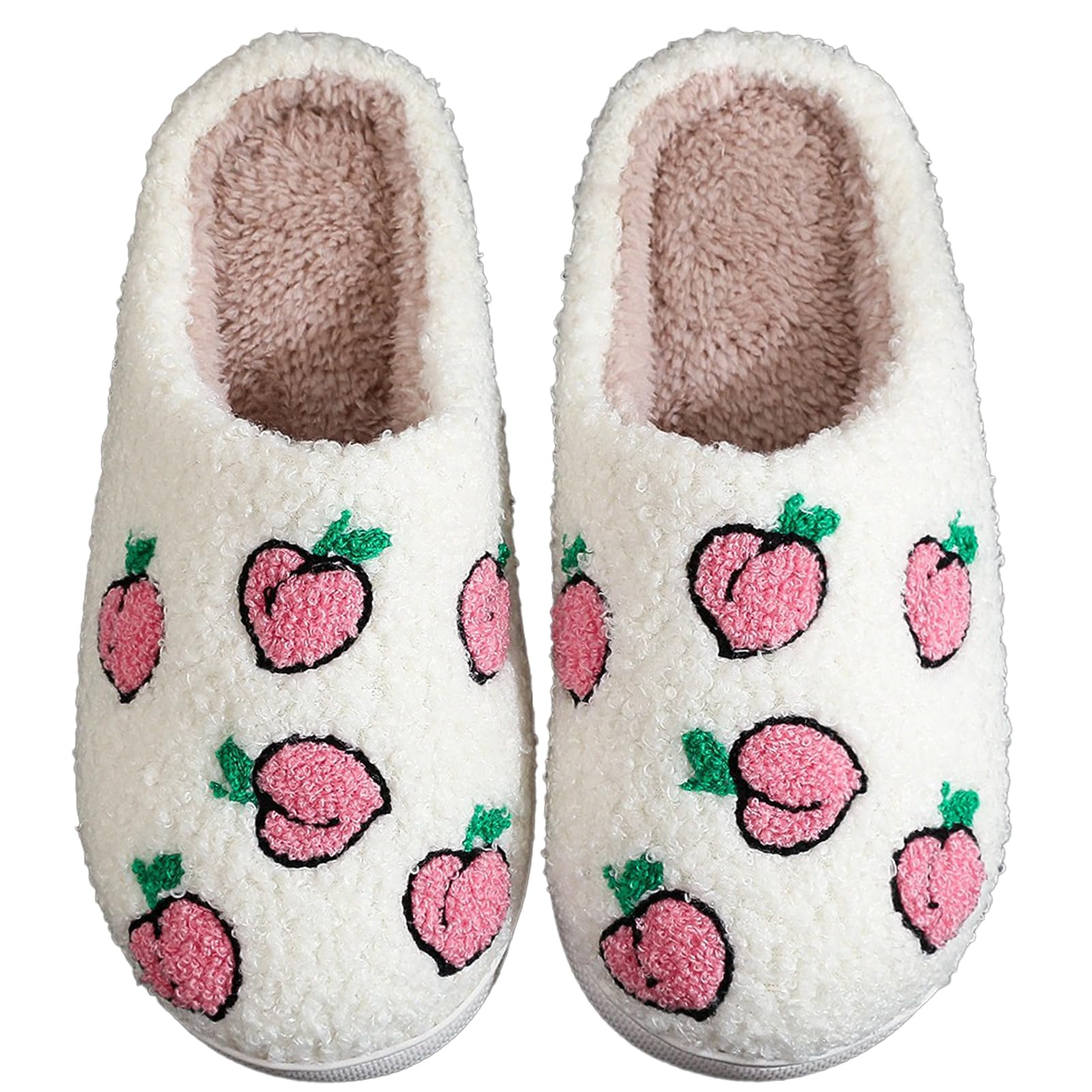 Afellicy Halloween Christmas Slippers Checkered Scuff for Women and Men Holiday Indoor Bedroom Fluffy Warm Fleece Slippers Winter Soft Cozy Home Non-Slip Soft Plush Slip-on Wool Lined House Shoes