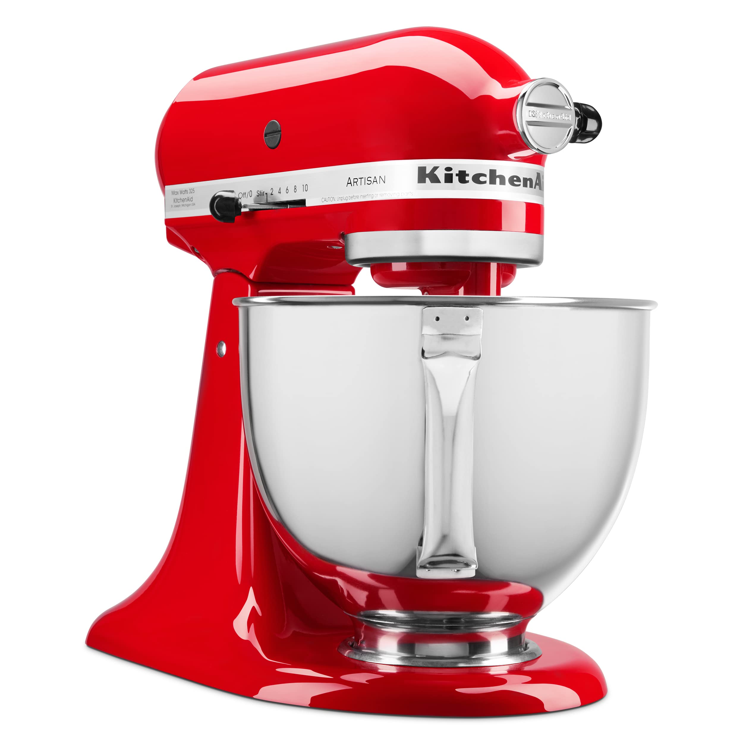 KitchenAid Artisan Series 5 Quart Tilt Head Stand Mixer with Pouring Shield KSM150PS,: Passion Red Mixer + Mixer Attachment, 5 Piece